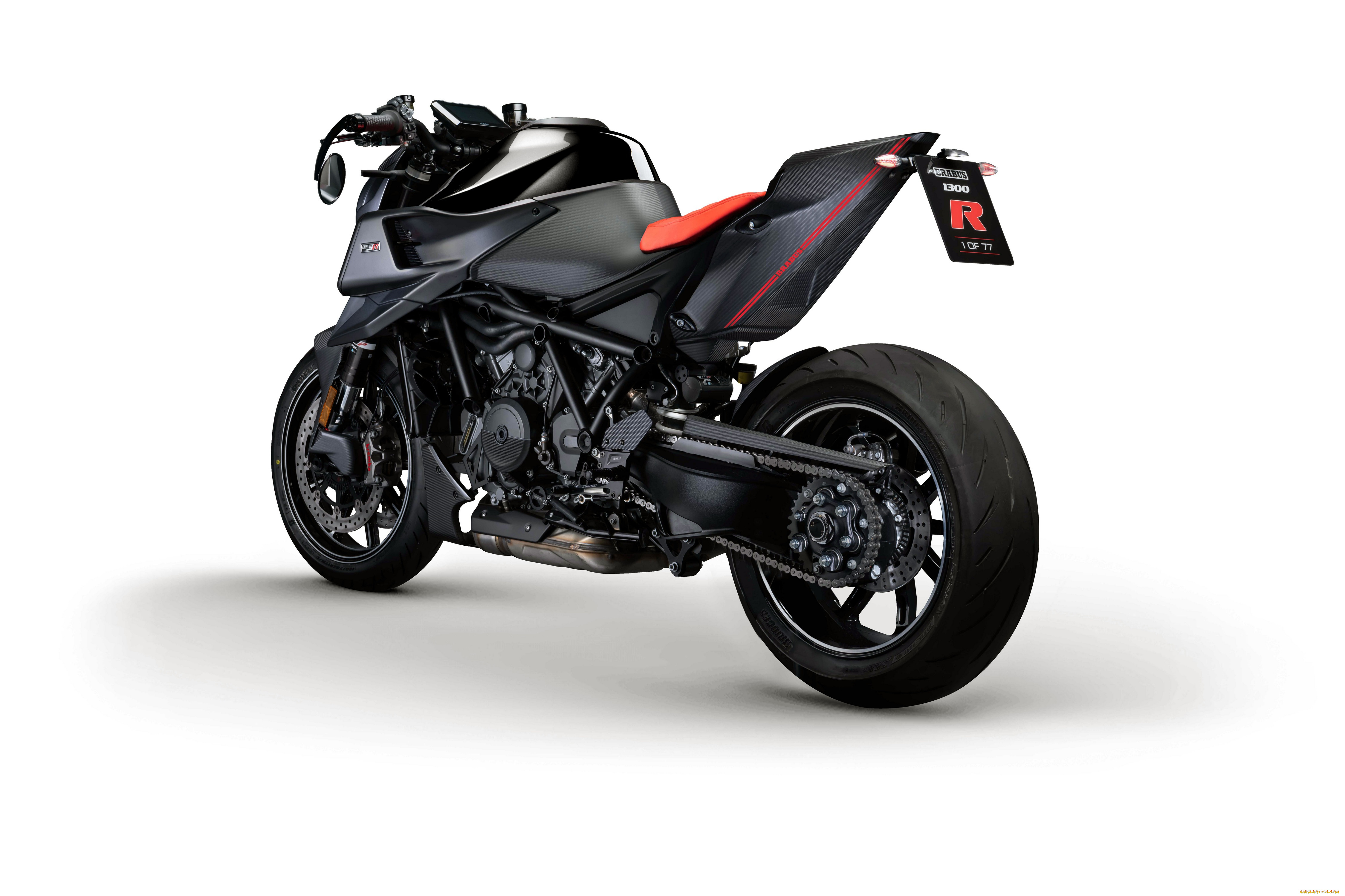 мотоциклы, -unsort, чёрный, белый, фон, brabus, 1300, r, signature, black, edition