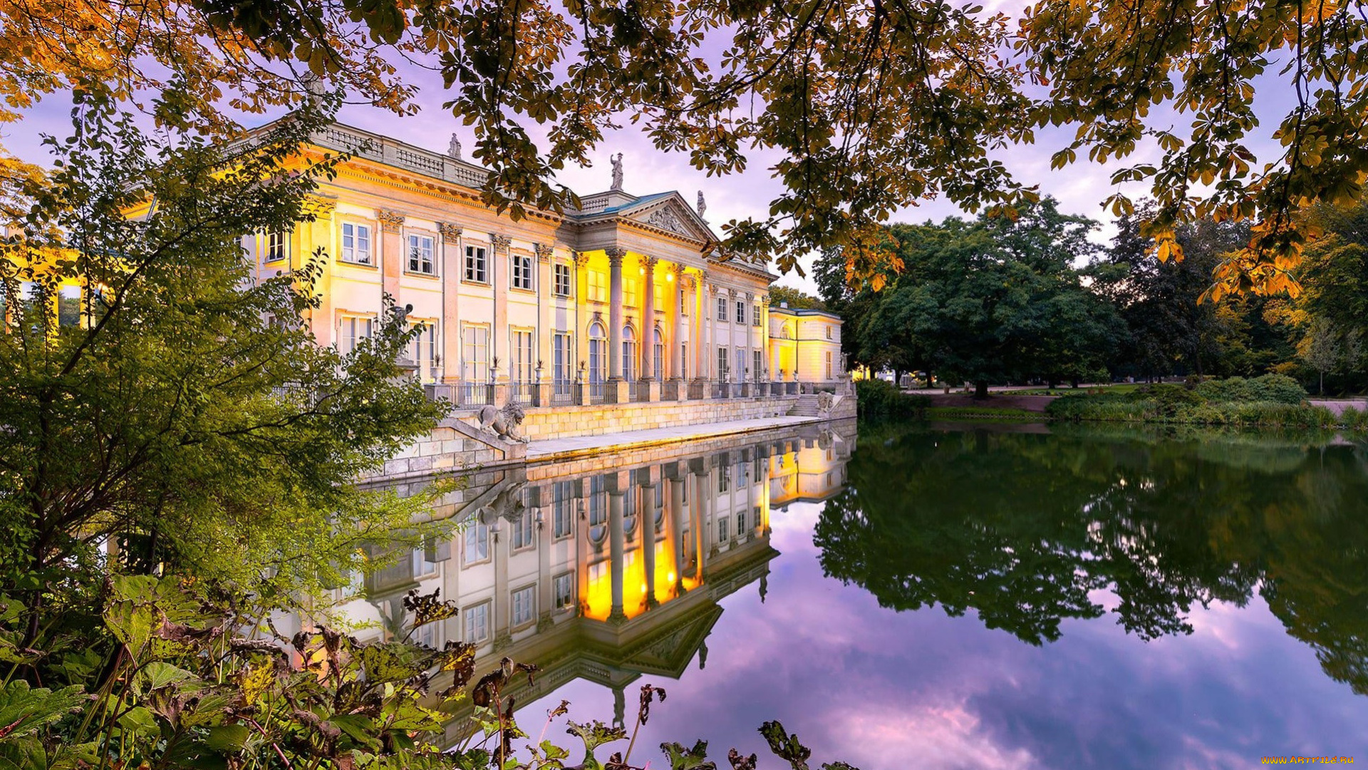 lazienki, palace, города, варшава, , польша, lazienki, palace