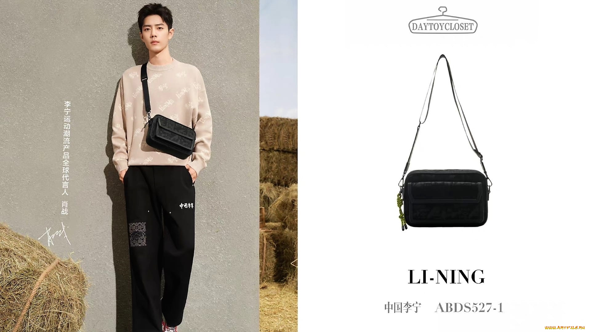 мужчины, xiao, zhan, актер, свитер, сумка, штаны, сено