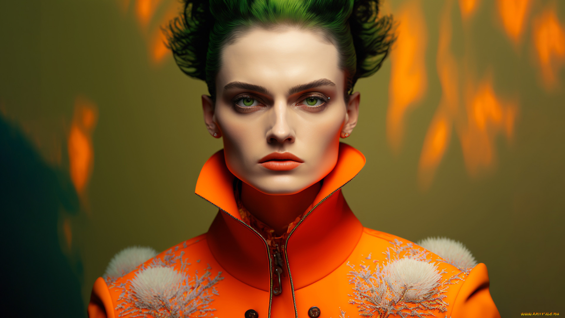 рисованное, люди, нейросетевые, девушки