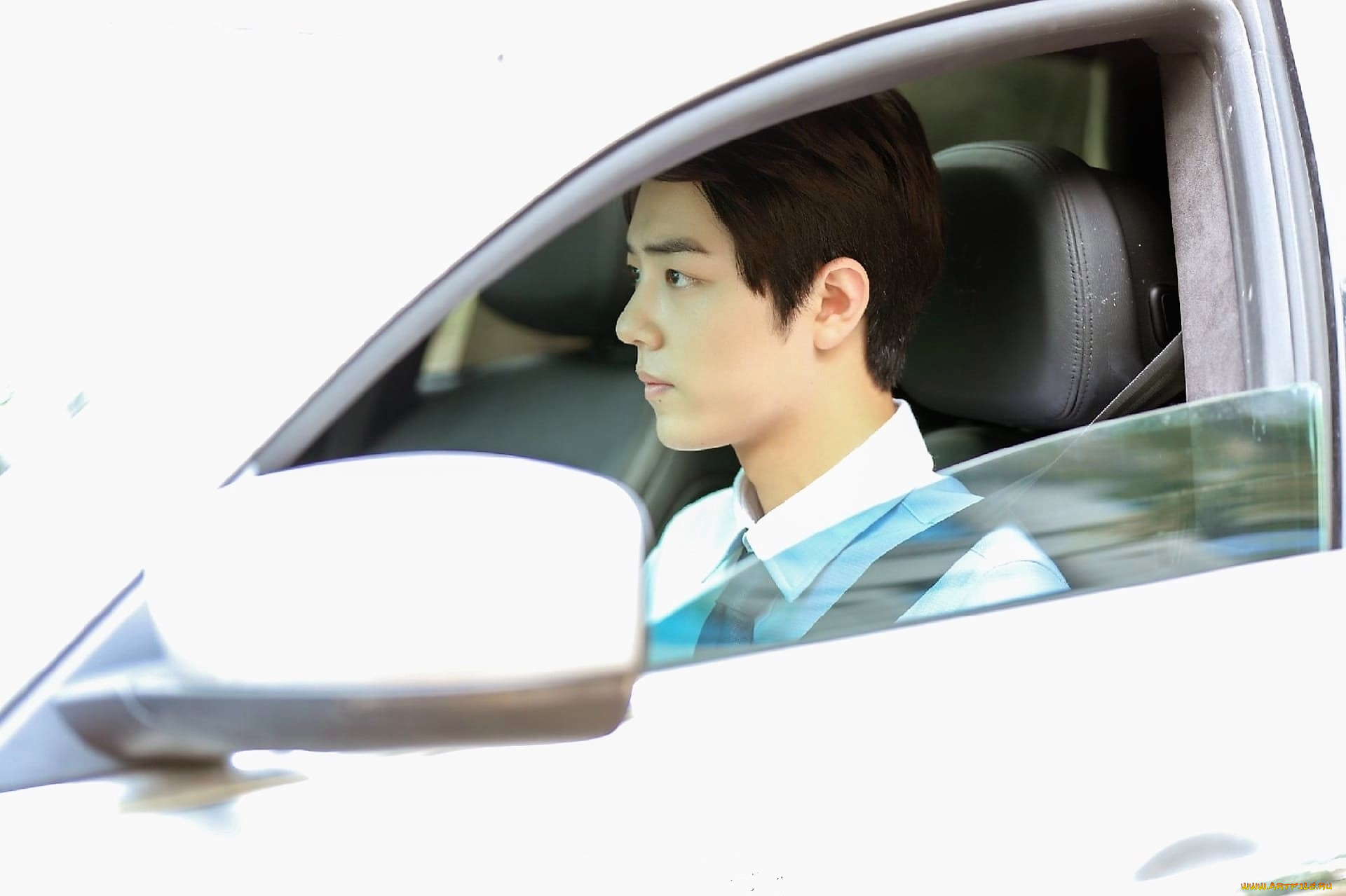 мужчины, xiao, zhan, актер, лицо, машина