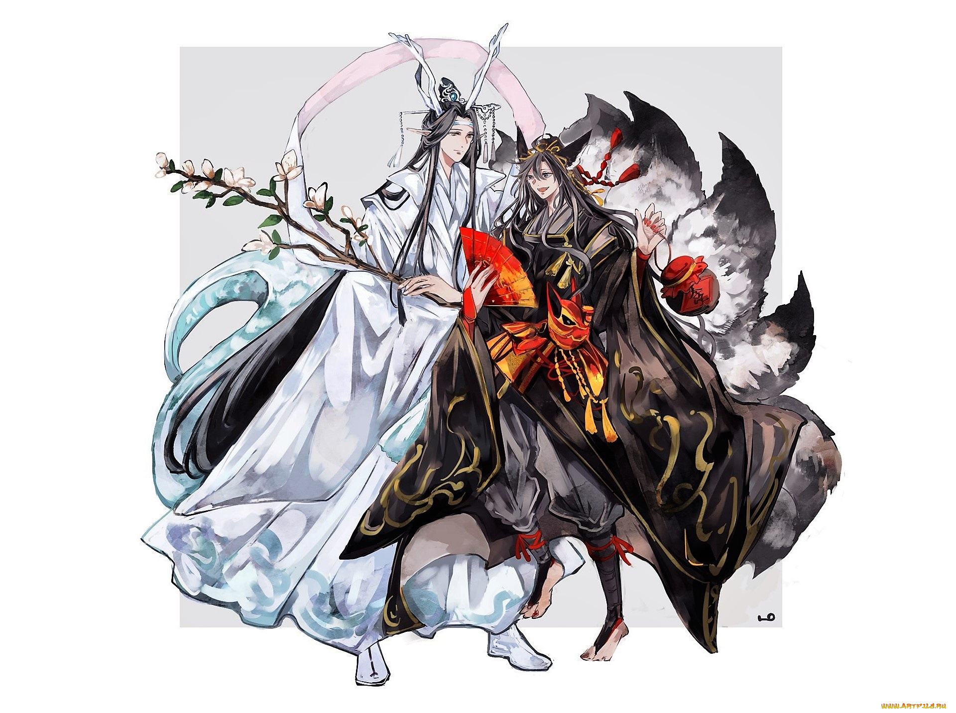 аниме, mo, dao, zu, shi, лань, ванцзи, вэй, усянь, дракон, лис