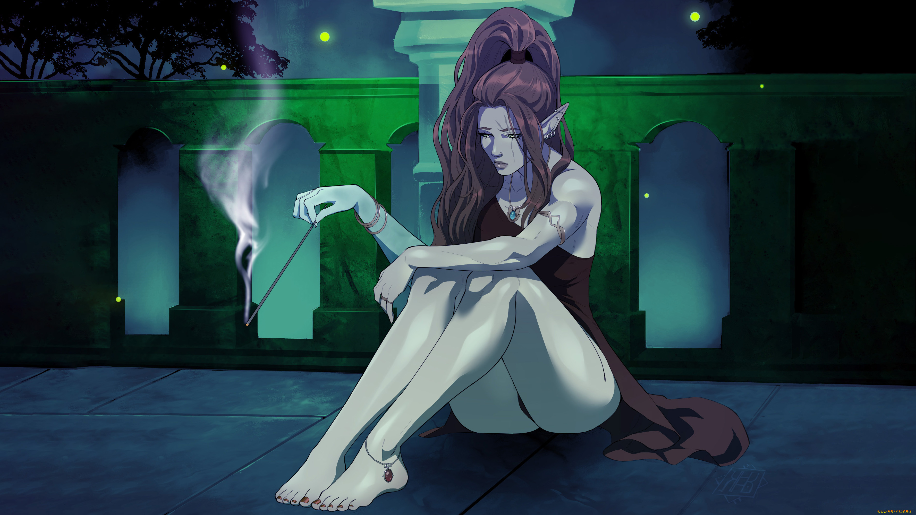 фэнтези, эльфы, девушка, эльф