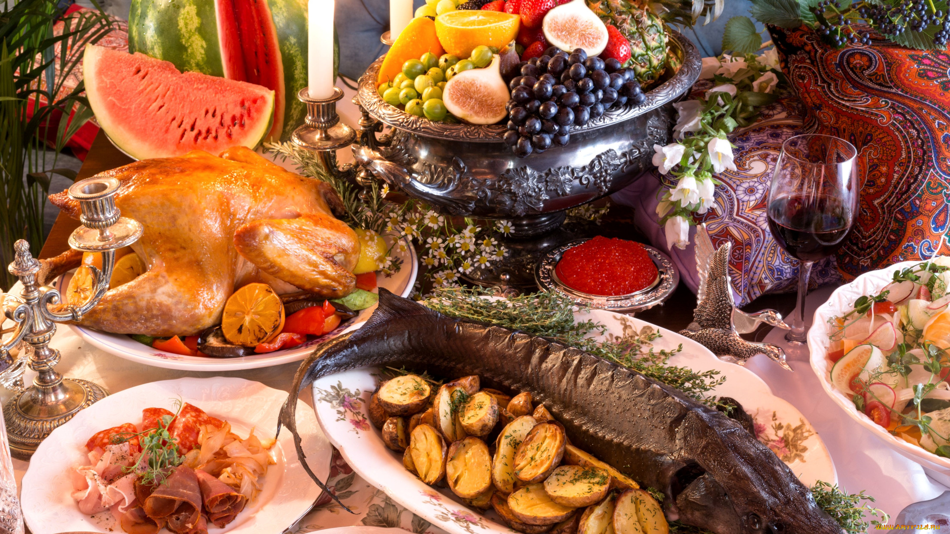 еда, натюрморт, сервировка, рыба, блюда