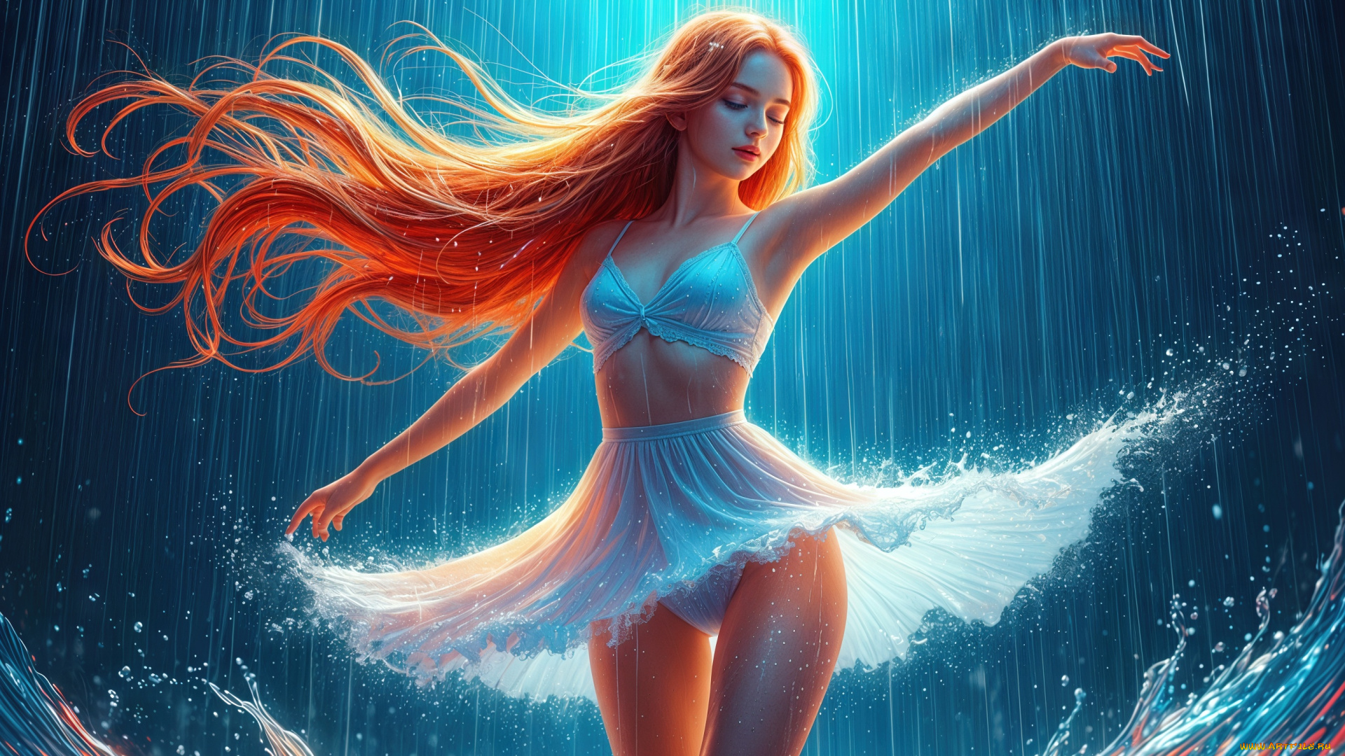 рисованное, люди, девушка, нейросеть