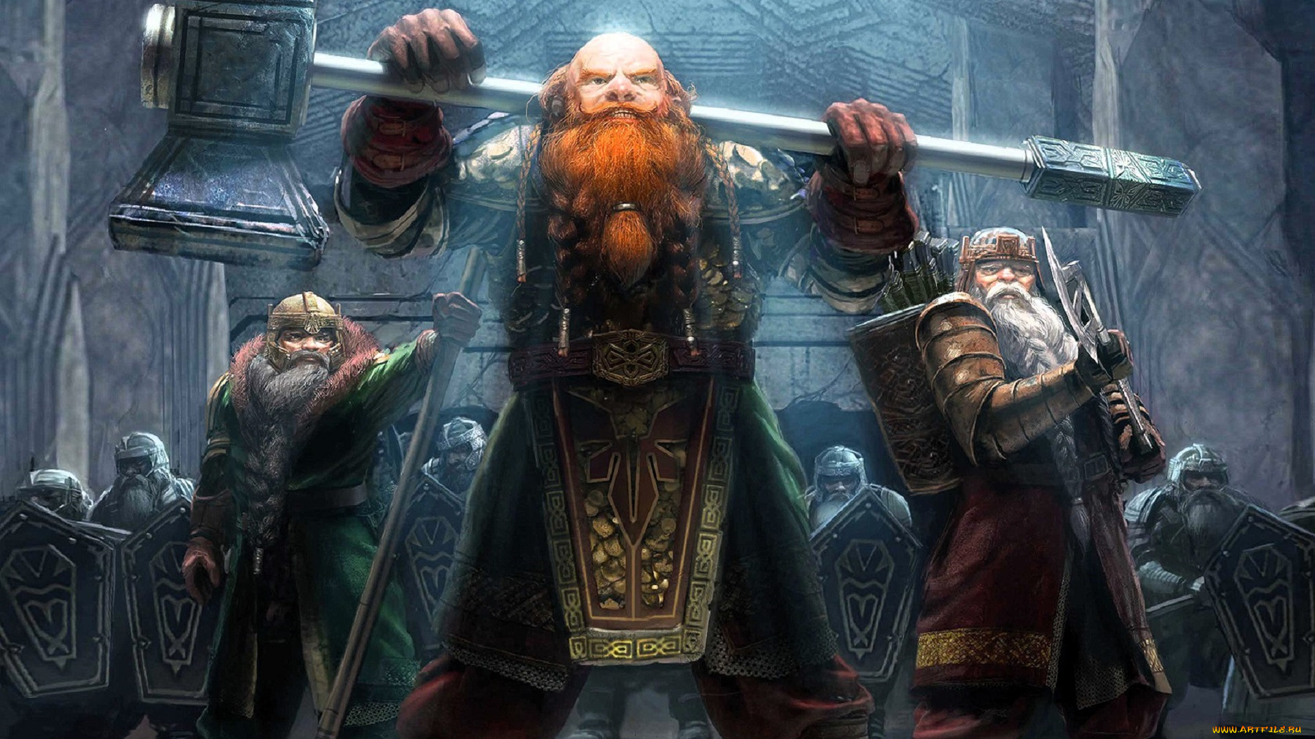 видео, игры, the, lord, of, the, rings, , the, battle, for, middle, earth, ii, гномы, оружие, хирд, щиты