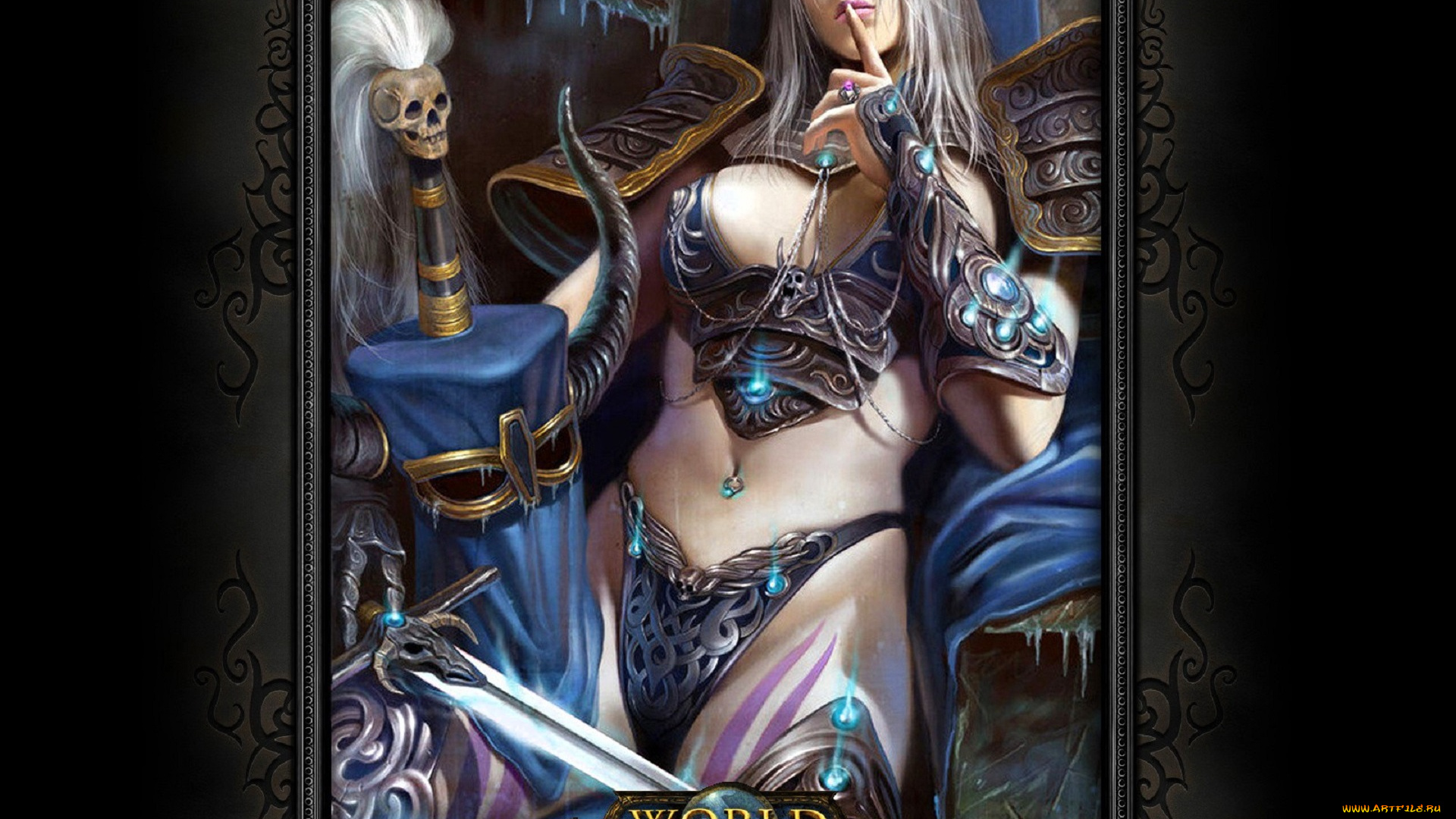 видео, игры, world, of, warcraft, девушка, наряд, меч