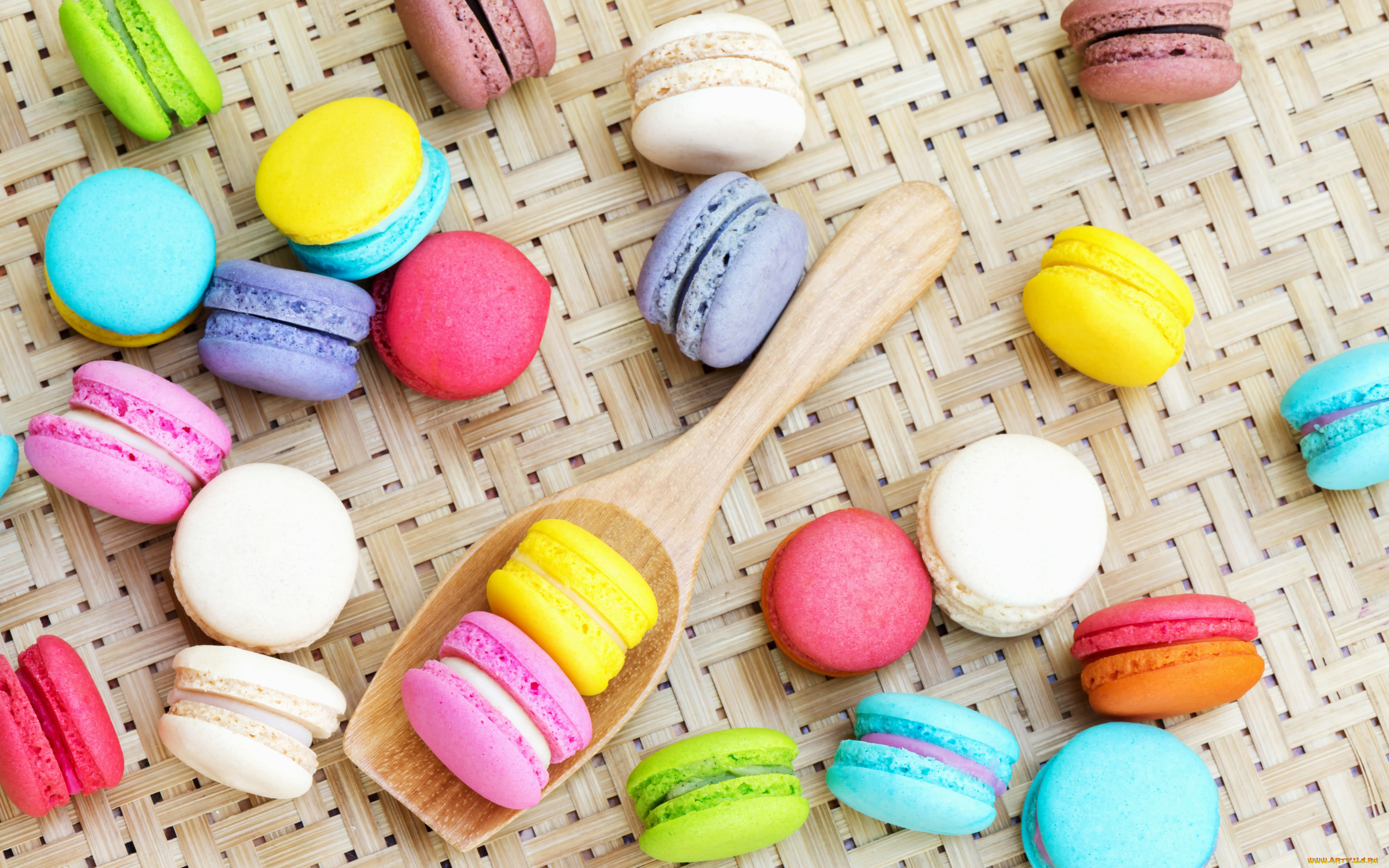 еда, макаруны, лакомство, печенье, ассорти