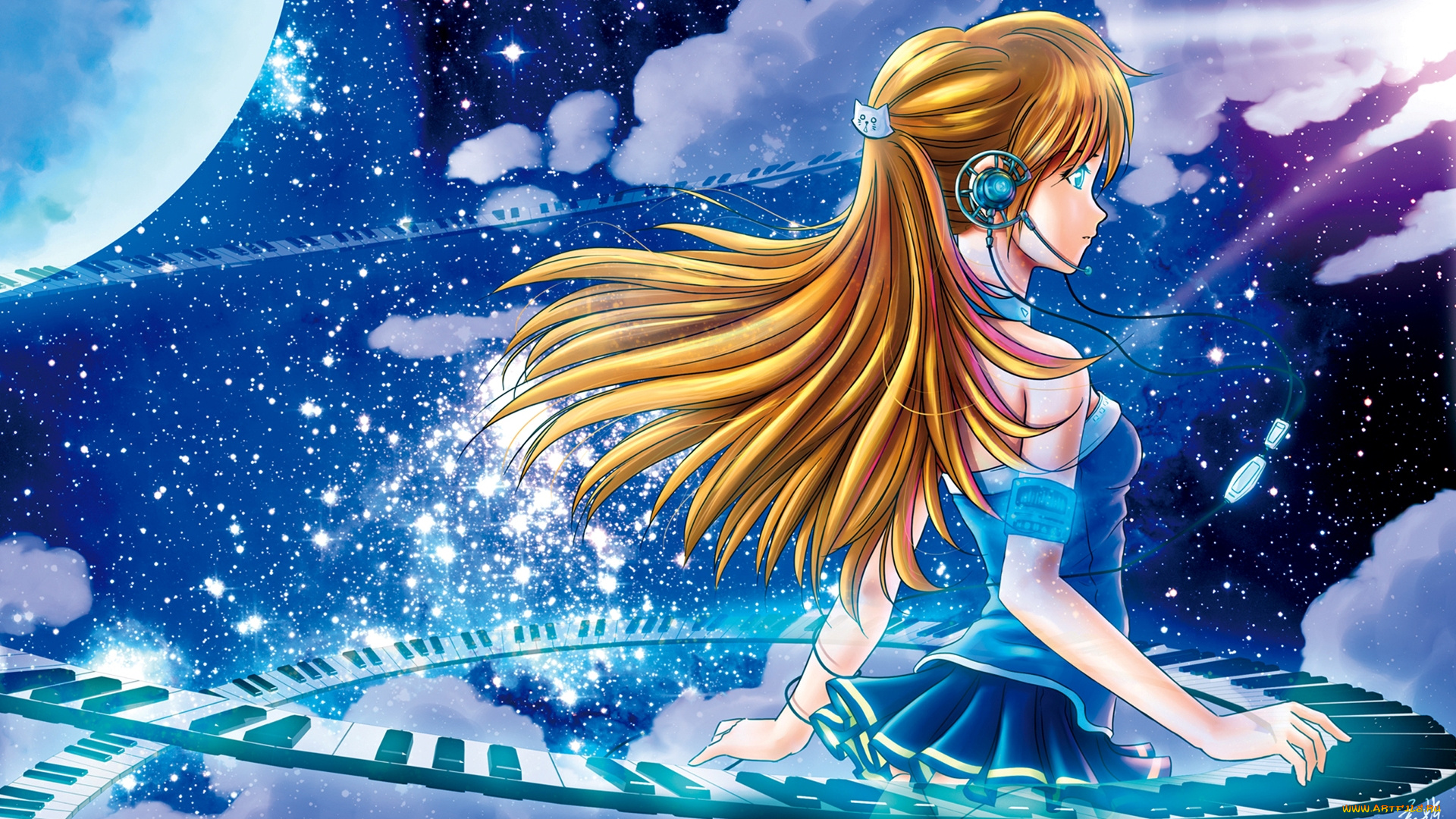 аниме, headphones, instrumental