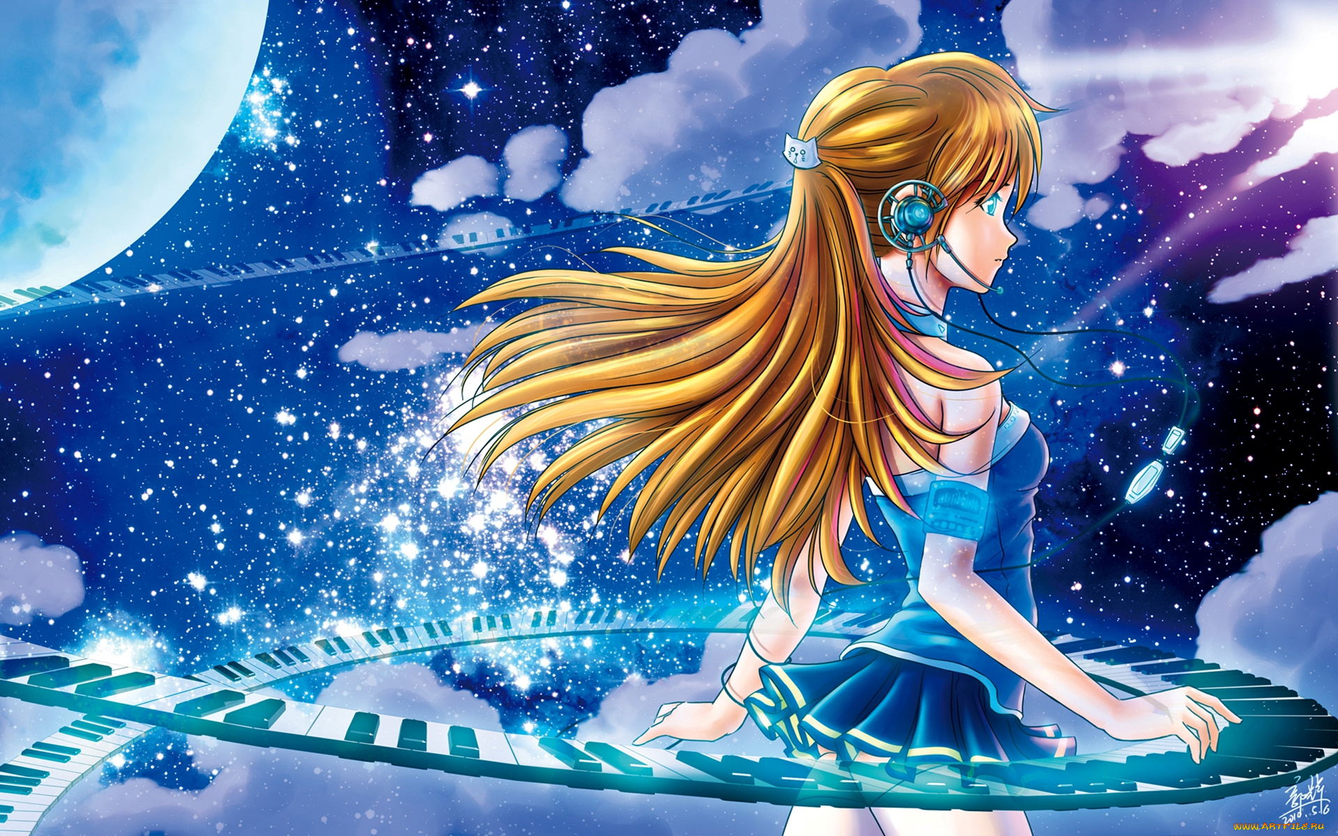 аниме, headphones, instrumental