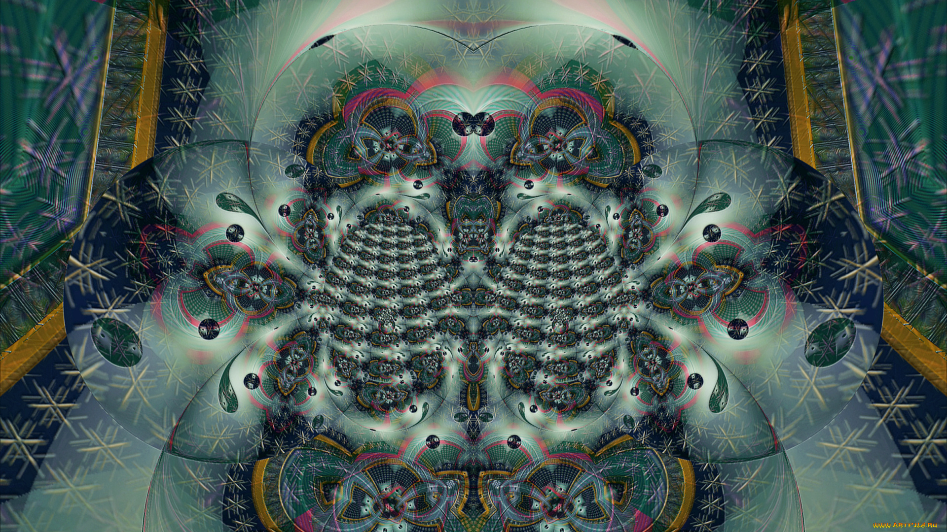 3д, графика, fractal, фракталы, узор, цвета, фон