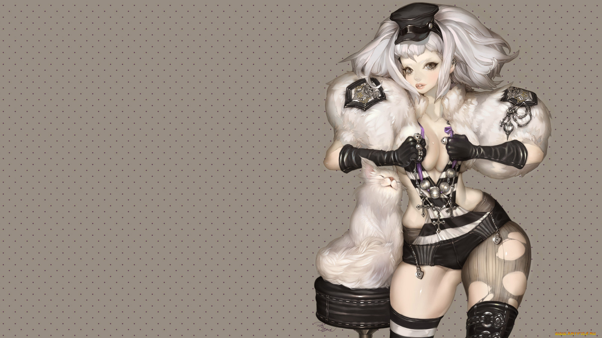 аниме, *unknown, другое, кошка