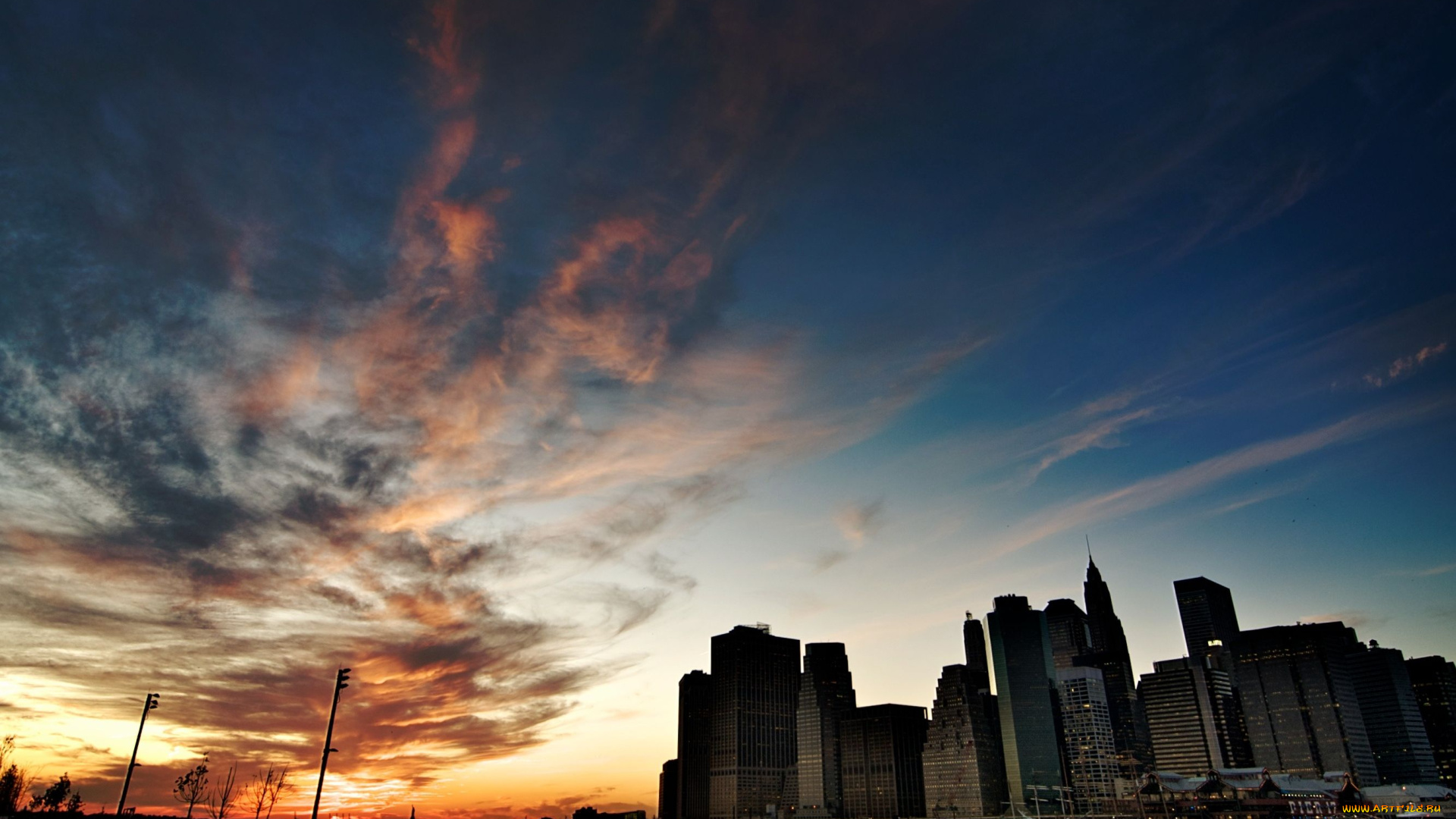 города, нью, йорк, сша, manhattan