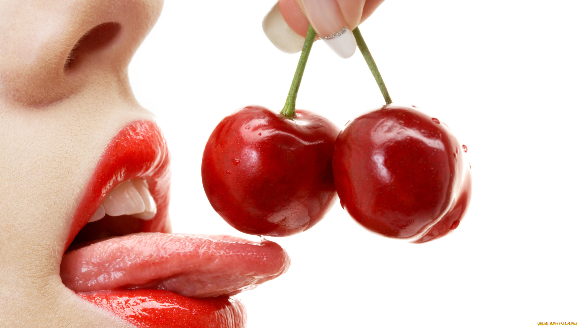 разное, губы, черешня
