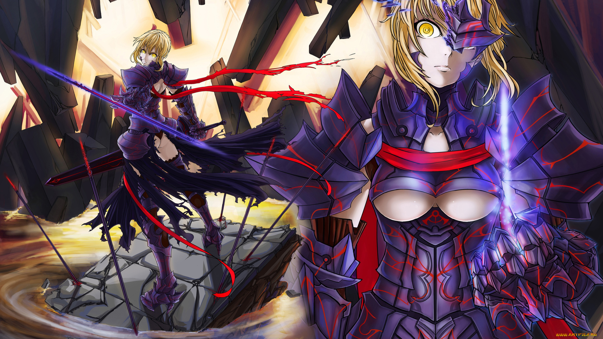 saber, аниме, fate, stay, night