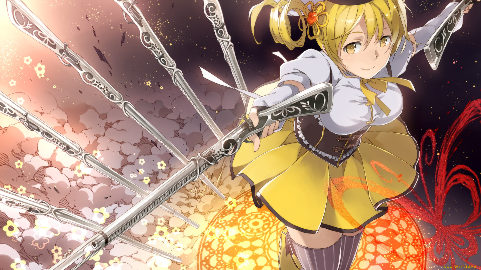 tomoe, mami, аниме, mahou, shoujo, madoka, magika, magica