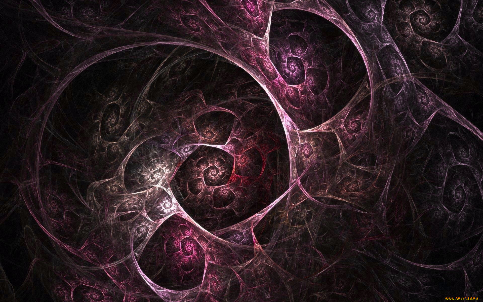 3д, графика, fractal, фракталы, фон, цвет, узор