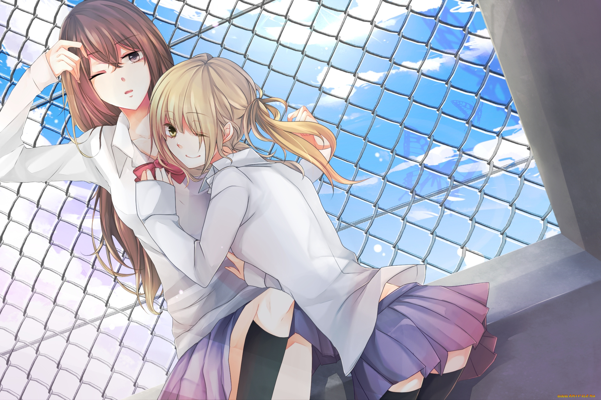 аниме, *unknown, другое, девушки, школьная, форма