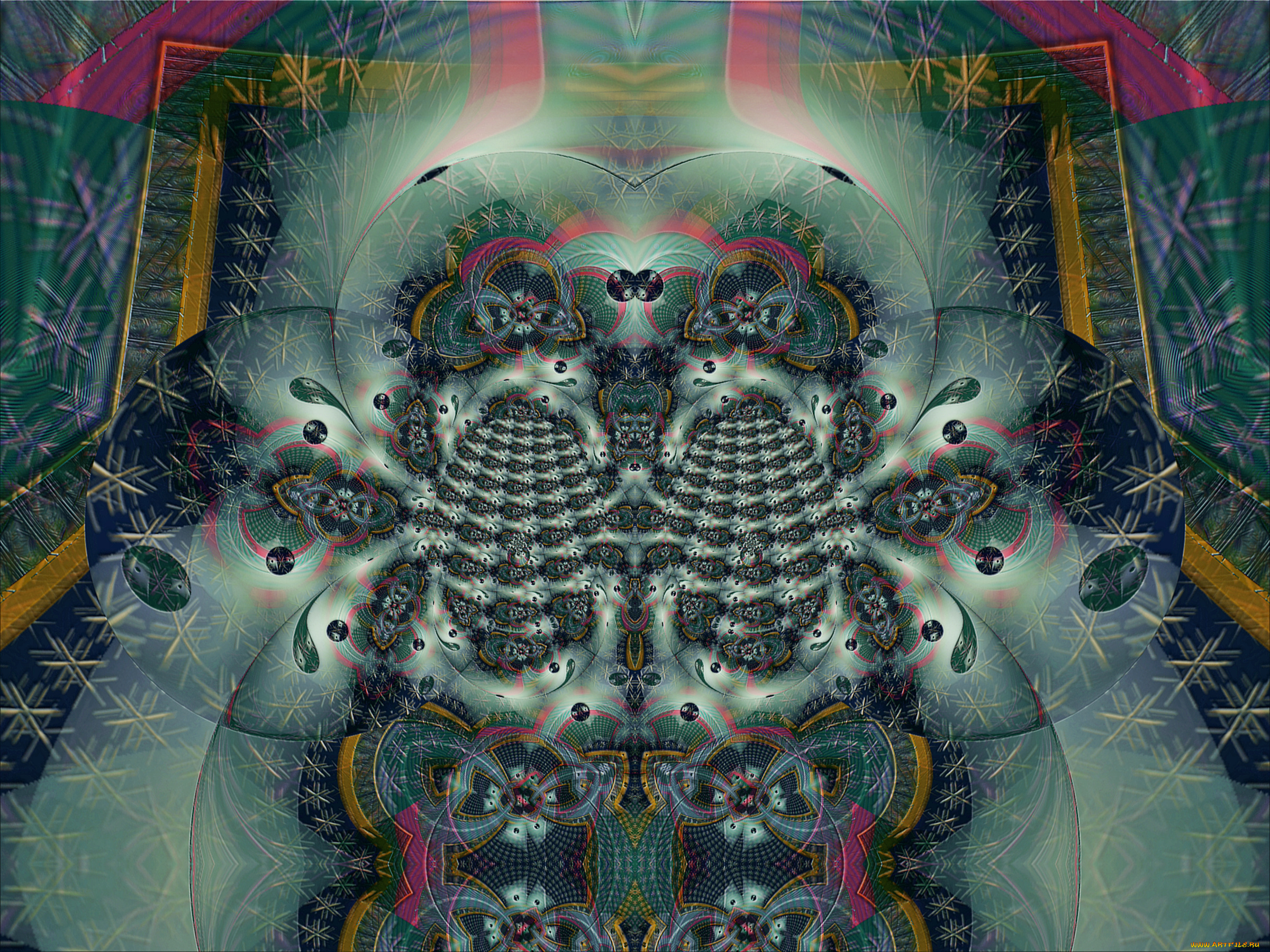 3д, графика, fractal, фракталы, узор, цвета, фон