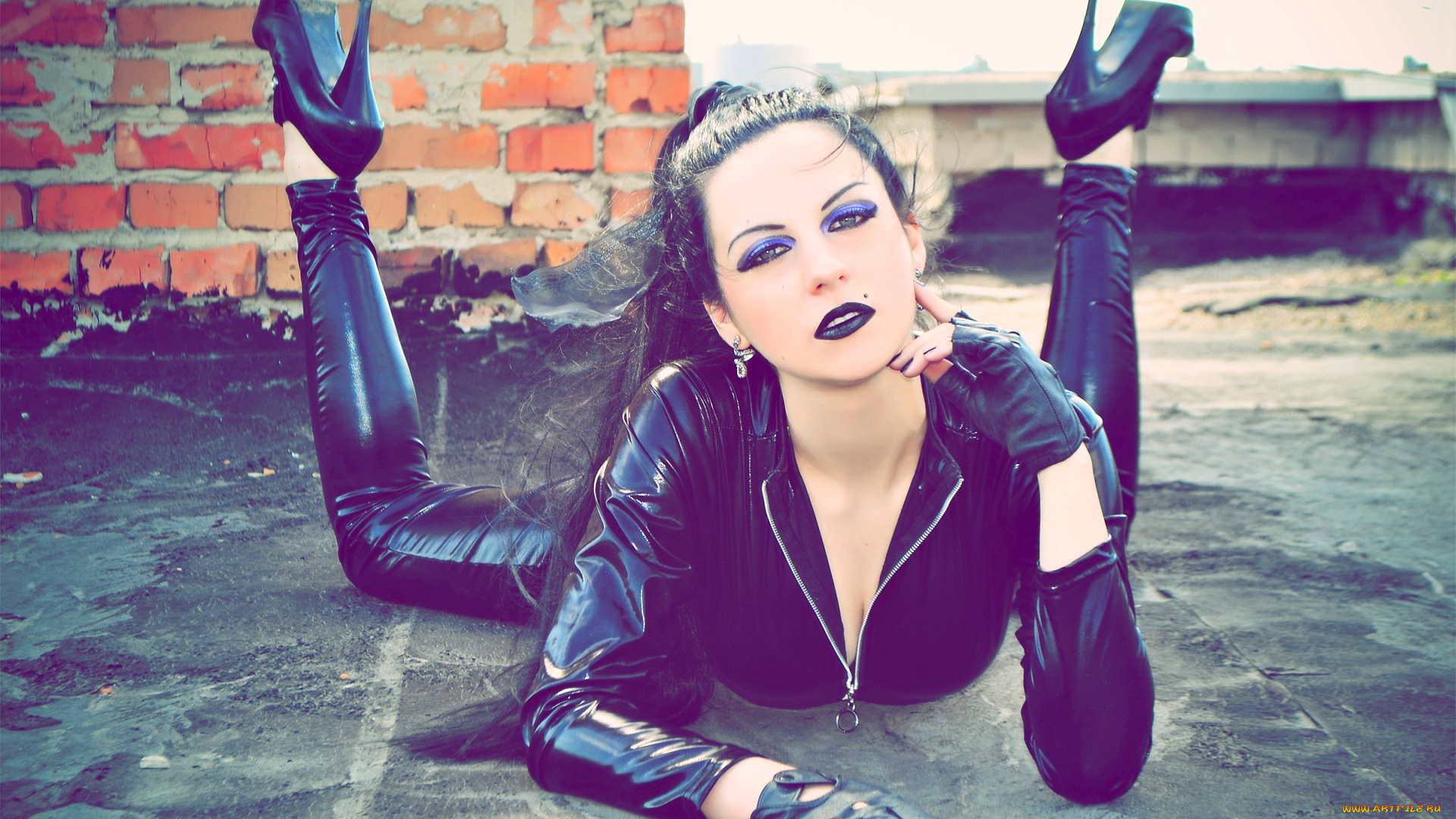 -Unsort, Креатив, amely, девушки, unsort, креатив, латекс, брюнетка