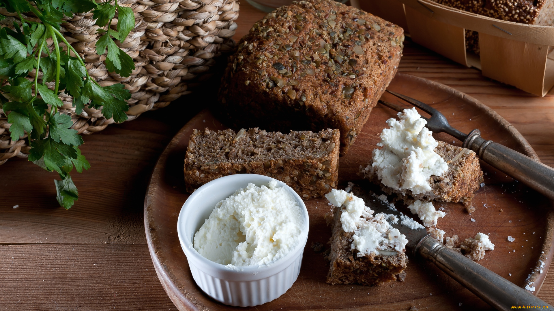 еда, хлеб, выпечка, творог