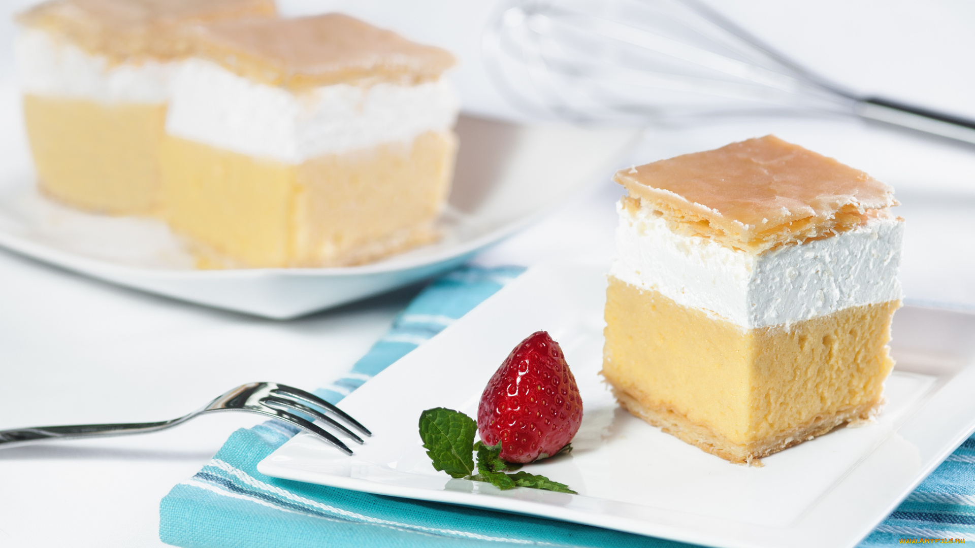 еда, пирожные, кексы, печенье, клубника, пирожное