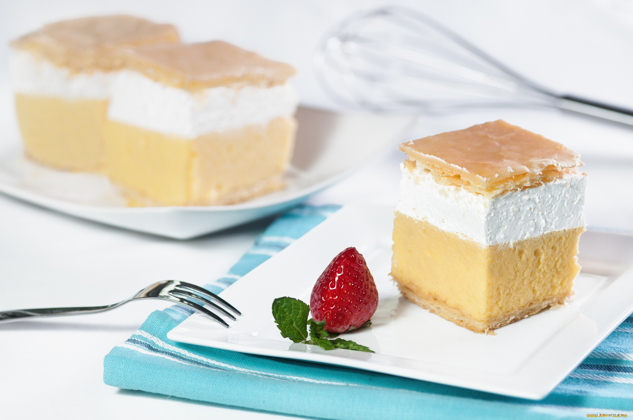 еда, пирожные, кексы, печенье, клубника, пирожное