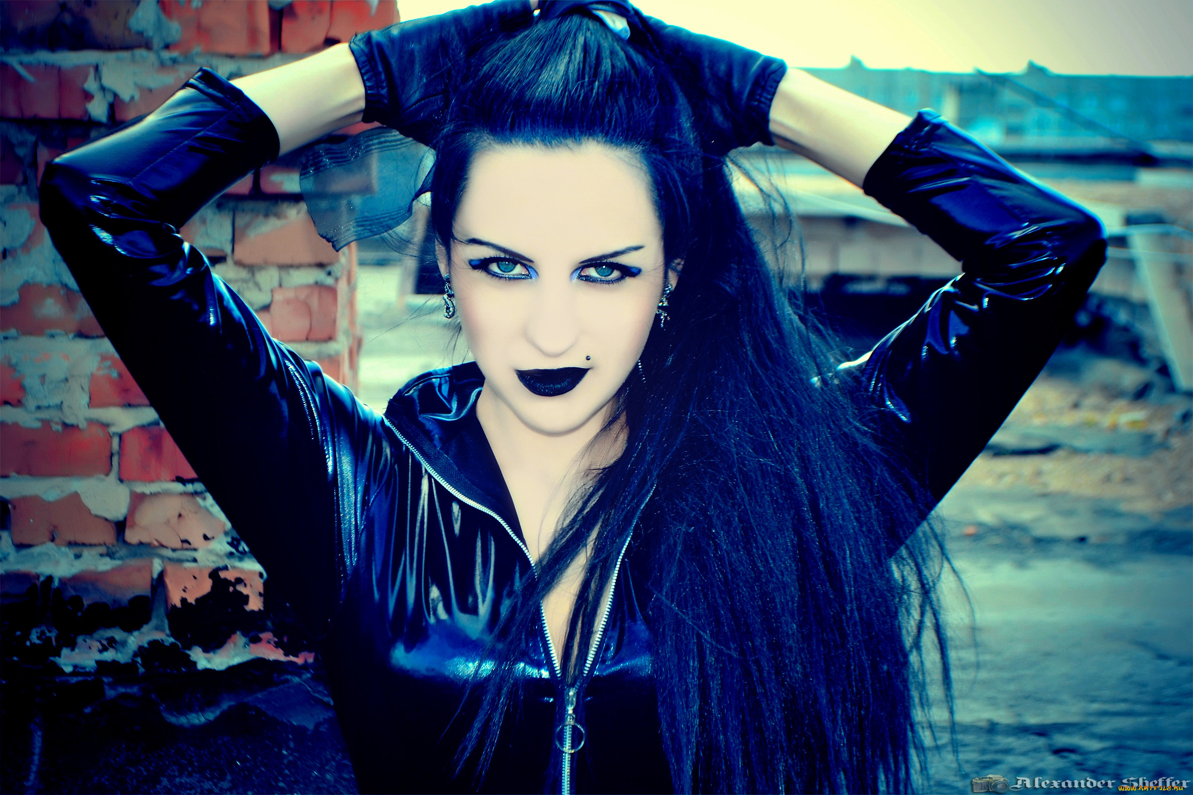 -Unsort, Креатив, amely, девушки, unsort, креатив, латекс, брюнетка