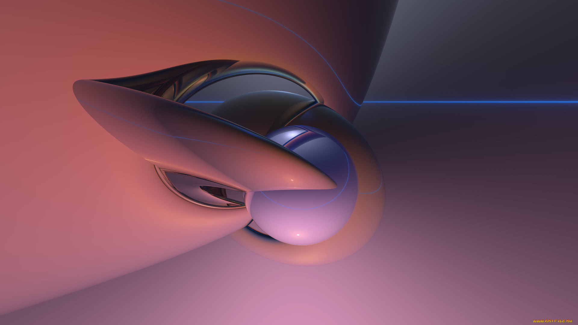 3д, графика, abstract, , абстракции, линия, фон, голубая, форма