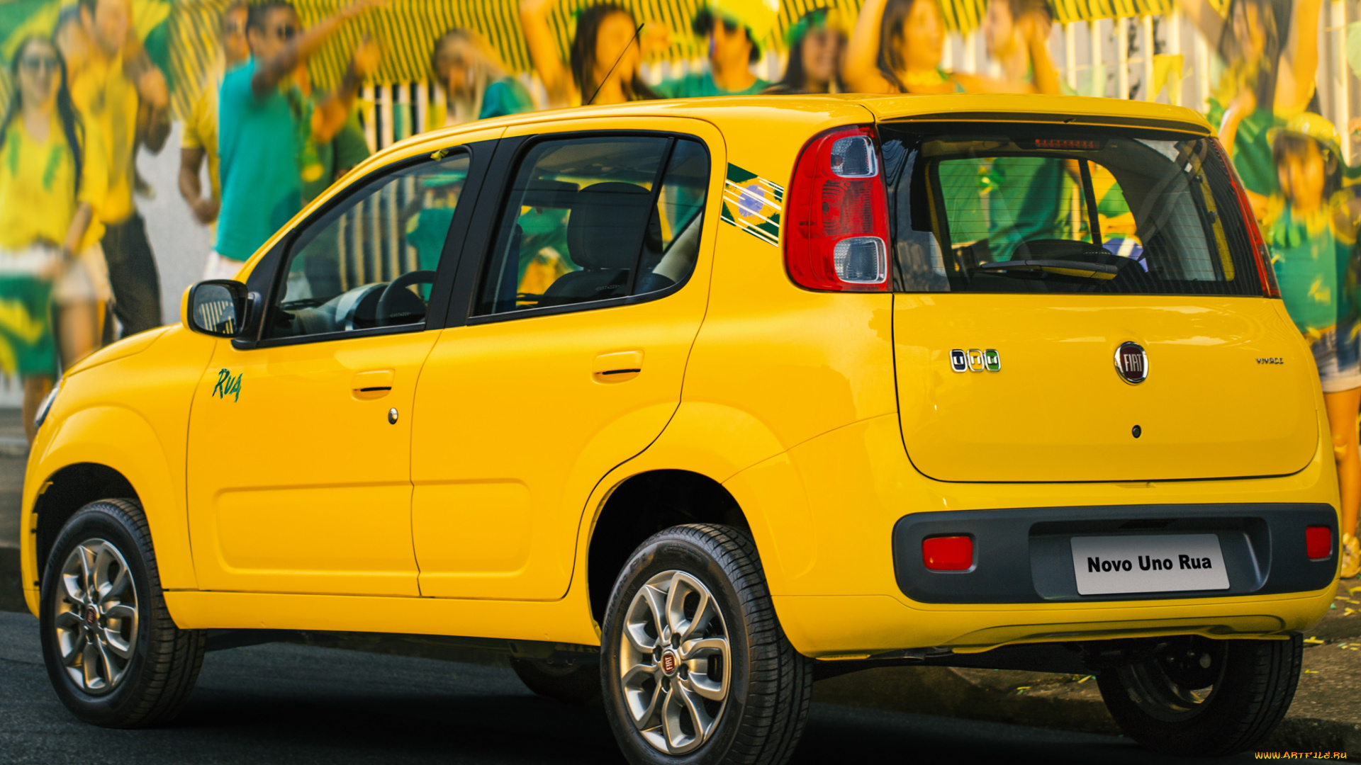 автомобили, fiat, uno, rua, 2014г, желтый