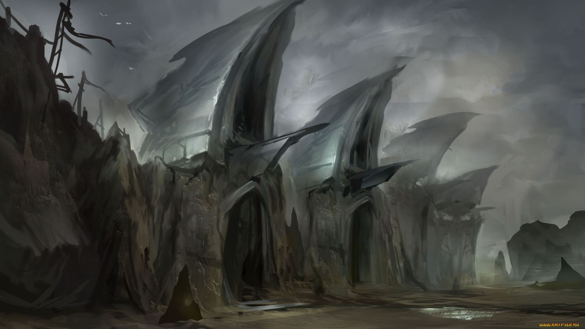 фэнтези, иные, миры, , иные, времена, иной, мир, входы, горы, скалы