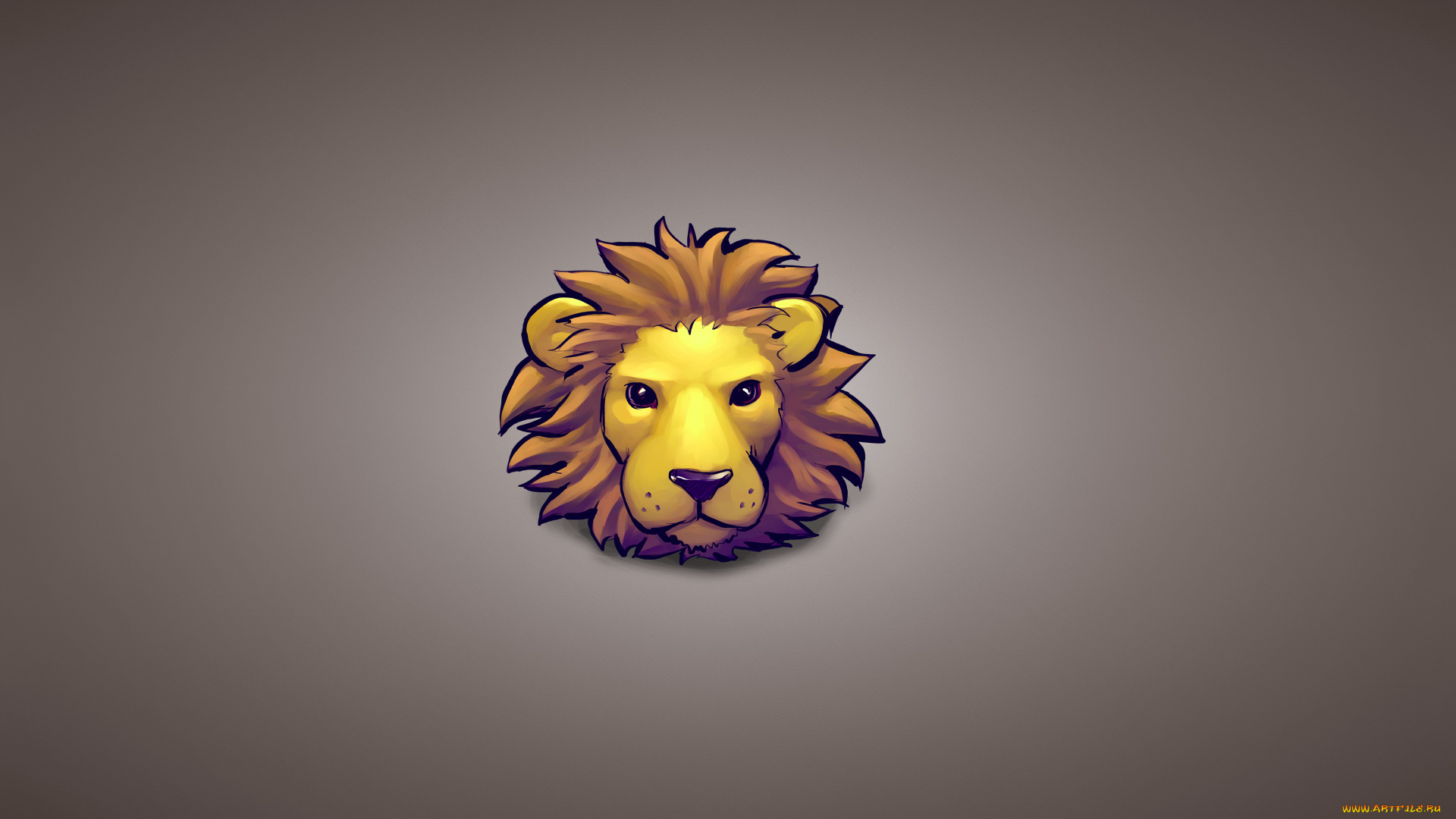 рисованные, минимализм, животное, голова, лев