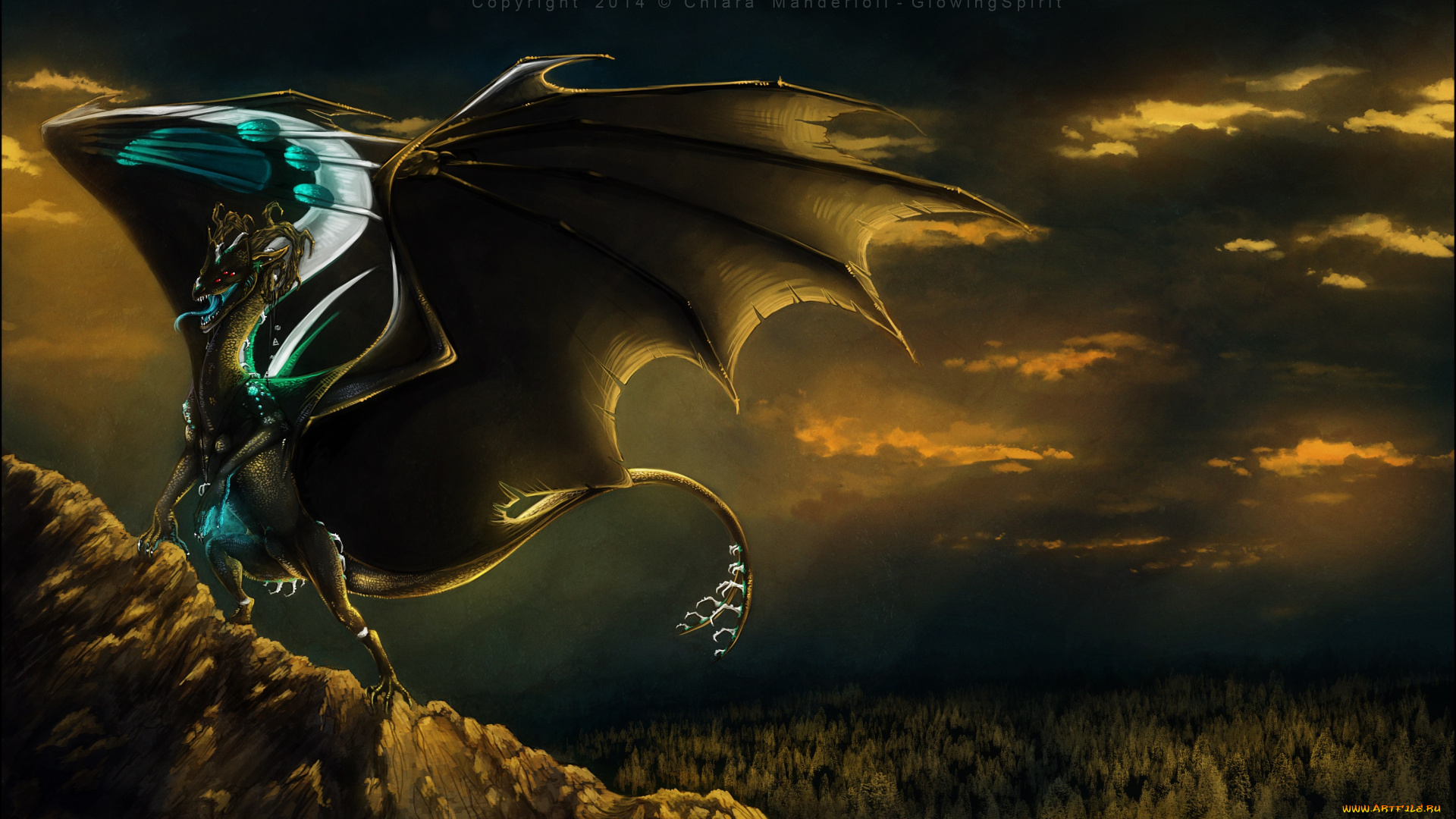 рисованные, животные, , сказочные, , мифические, дракон