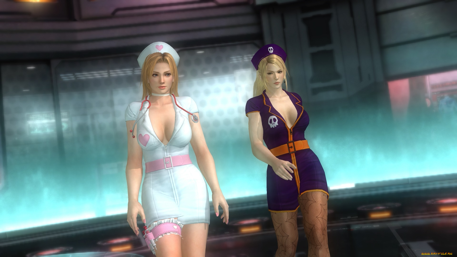 3д, графика, аниме, , anime, девушки, взгляд, фон