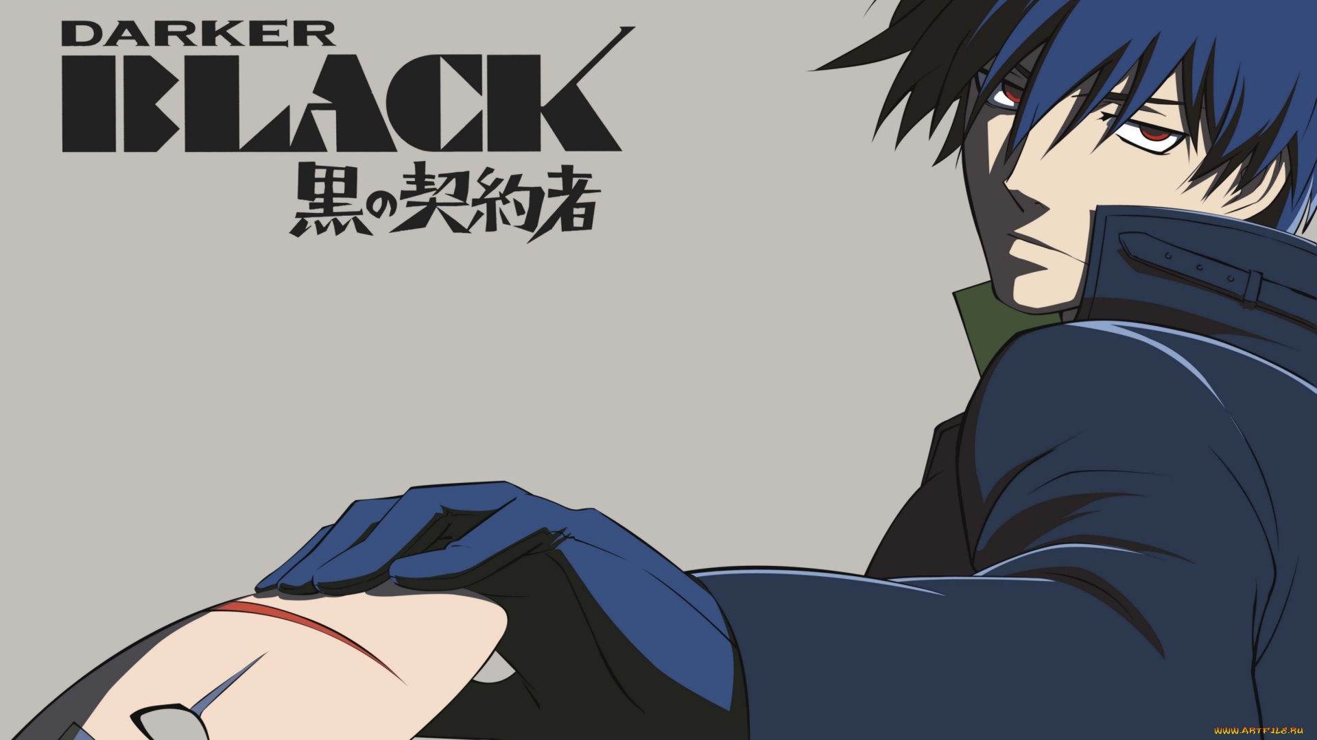 аниме, darker, than, black, фон, взгляд, darker, than, black, hei, парень, маска