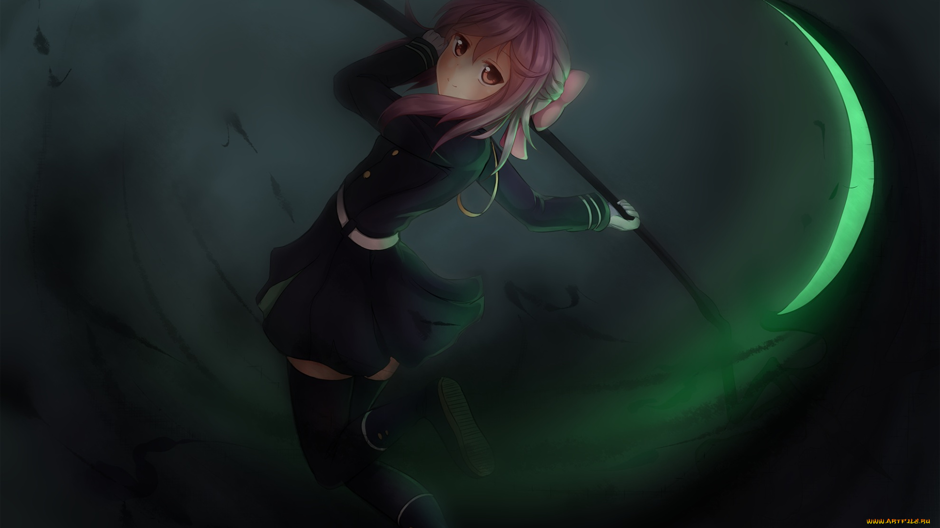 аниме, owari, no, seraph, мрак, коса, девушка, onamae, kun, hiiragi, shinoa, owari, no, seraph