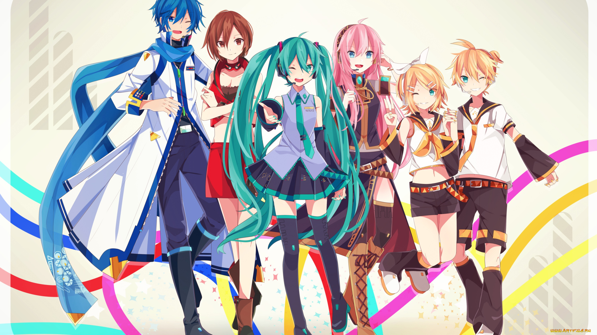 аниме, vocaloid, megurine, luka, kaito, kagamine, len, rin, hatsune, miku, парни, арт, meiko, девушки, yui22