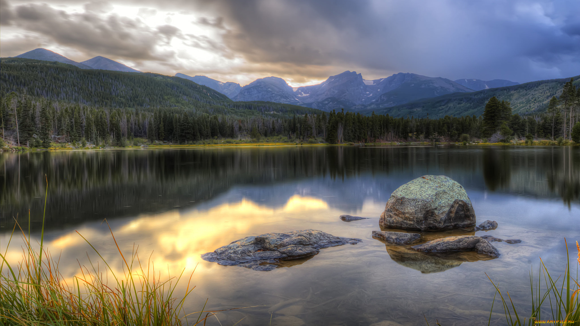 природа, реки, озера, горы, река, лес