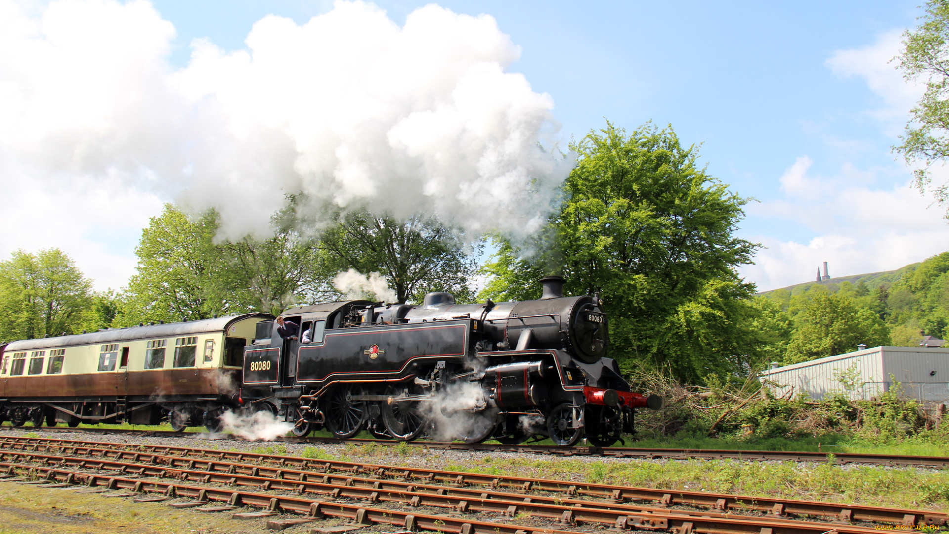 техника, паровозы, дорога, железная, паровоз, рельсы