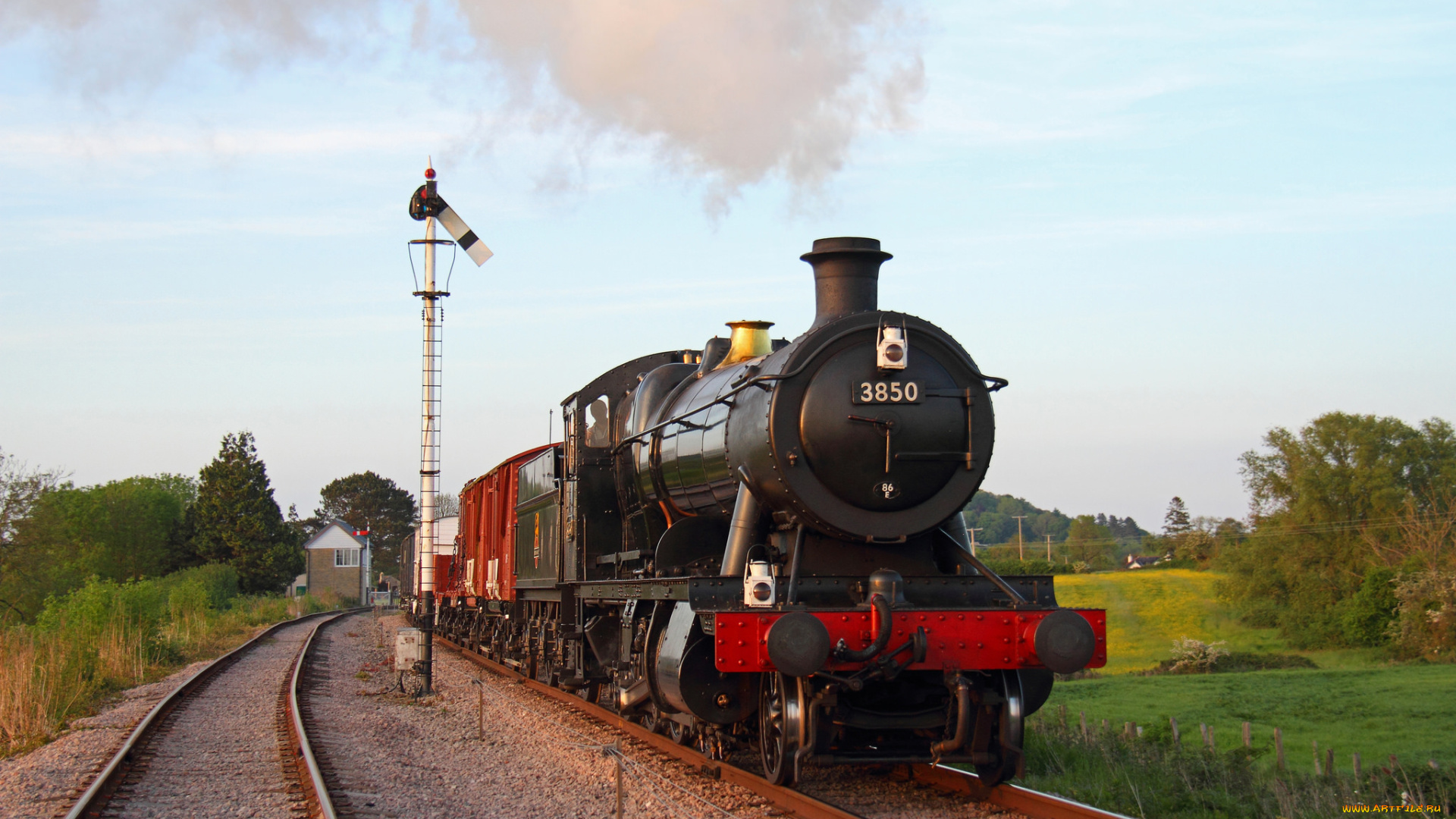 техника, паровозы, паровоз, дорога, рельсы, железная