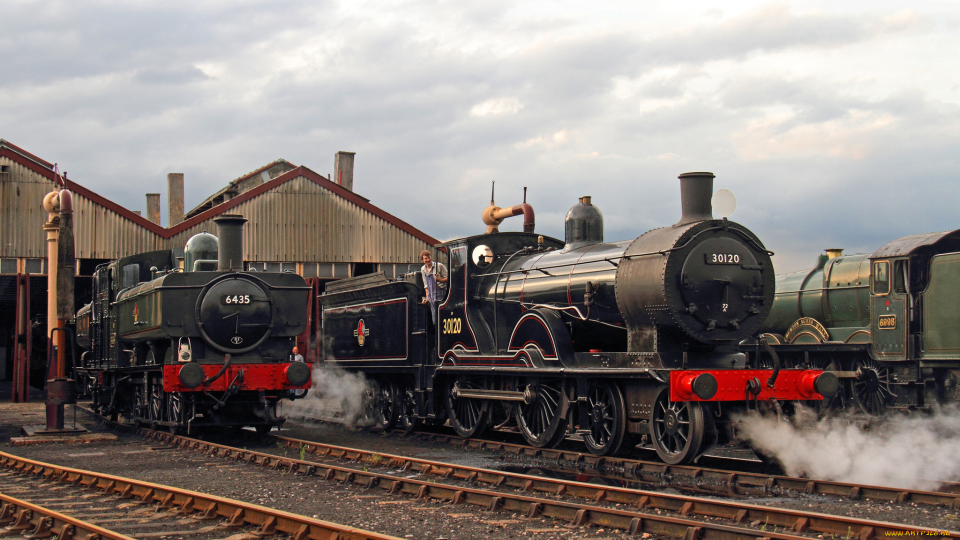 техника, паровозы, паровоз, дорога, рельсы, железная