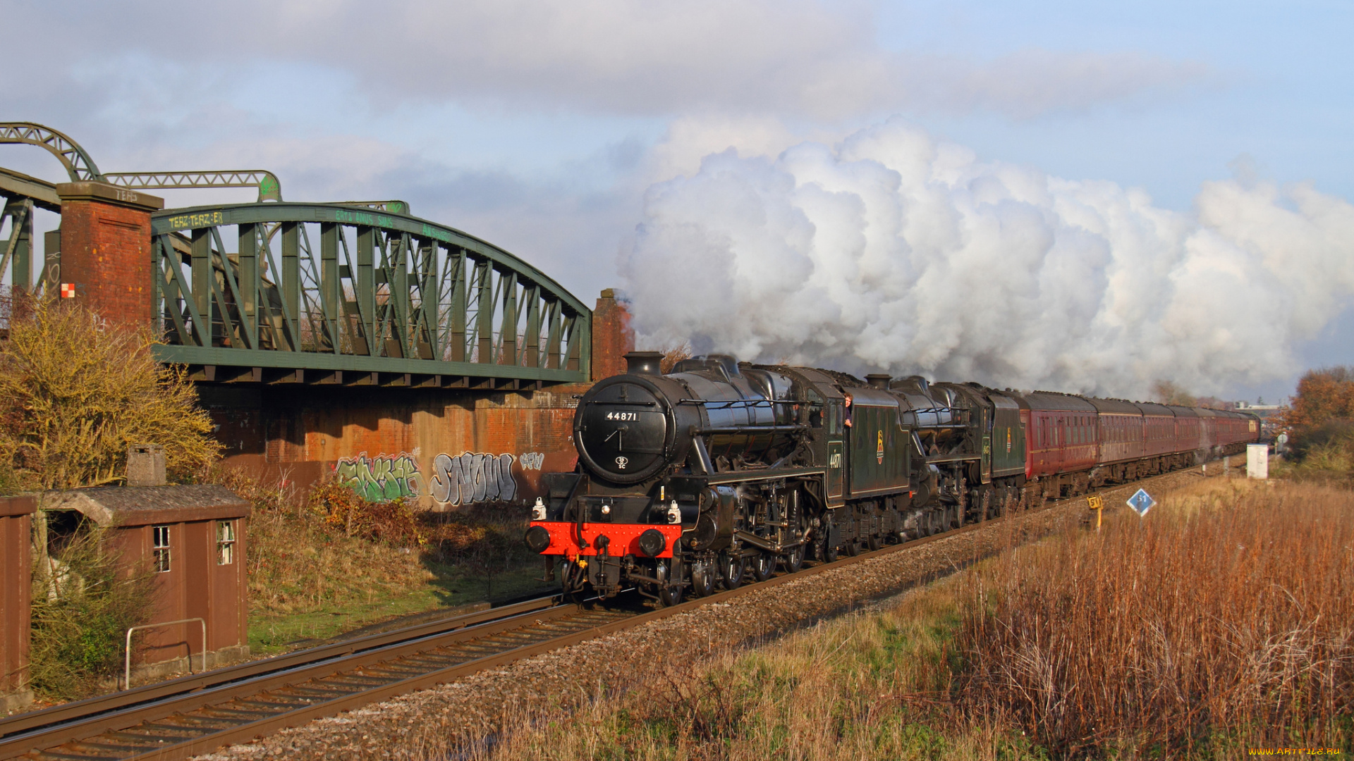 техника, паровозы, железная, паровоз, рельсы, дорога