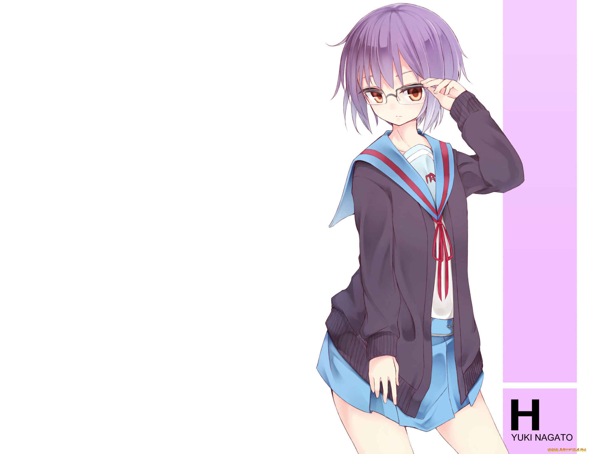 аниме, the, melancholy, of, haruhi, suzumiya, nagato, yuki, suzumiya, haruhi, no, yuutsu, haegiwa, девушка