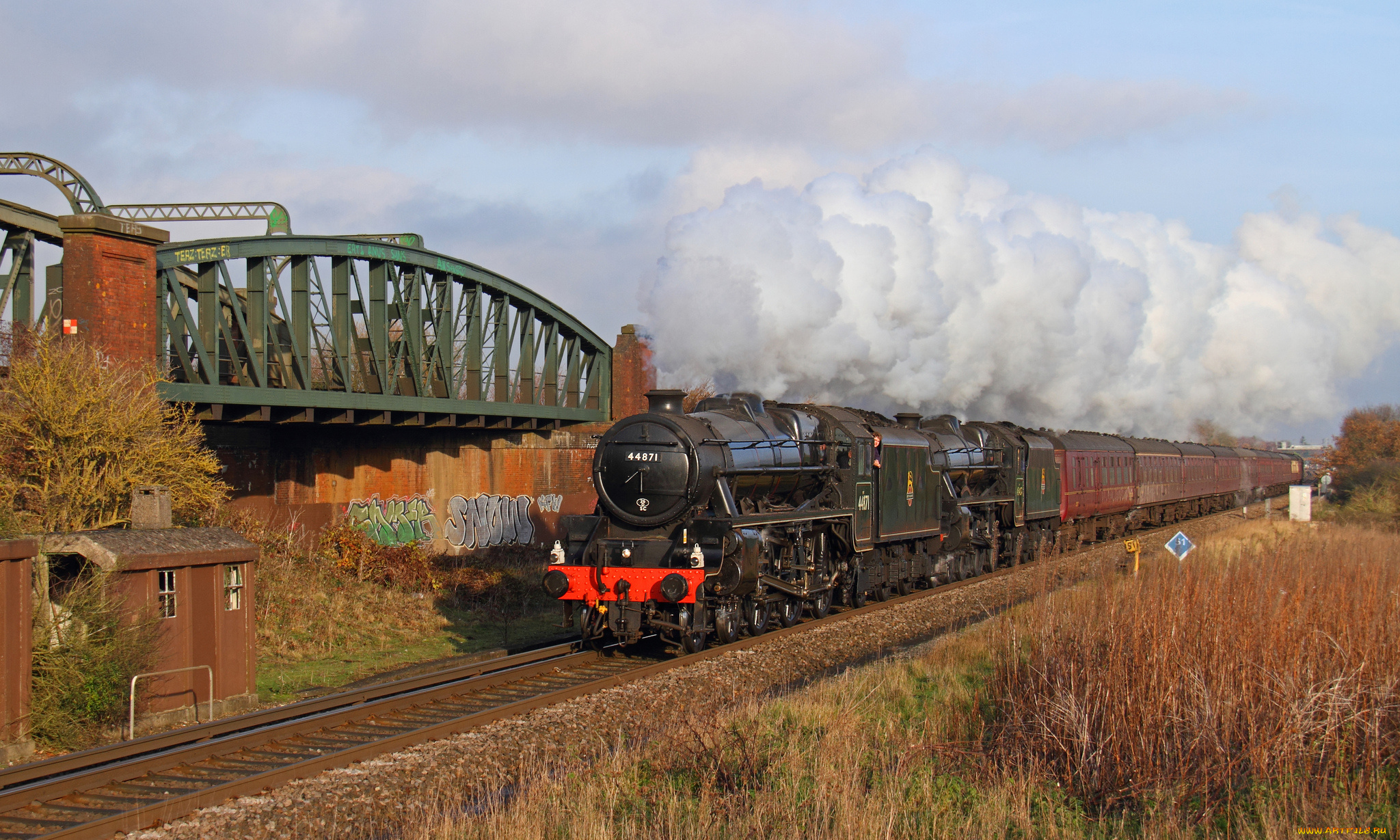 техника, паровозы, железная, паровоз, рельсы, дорога