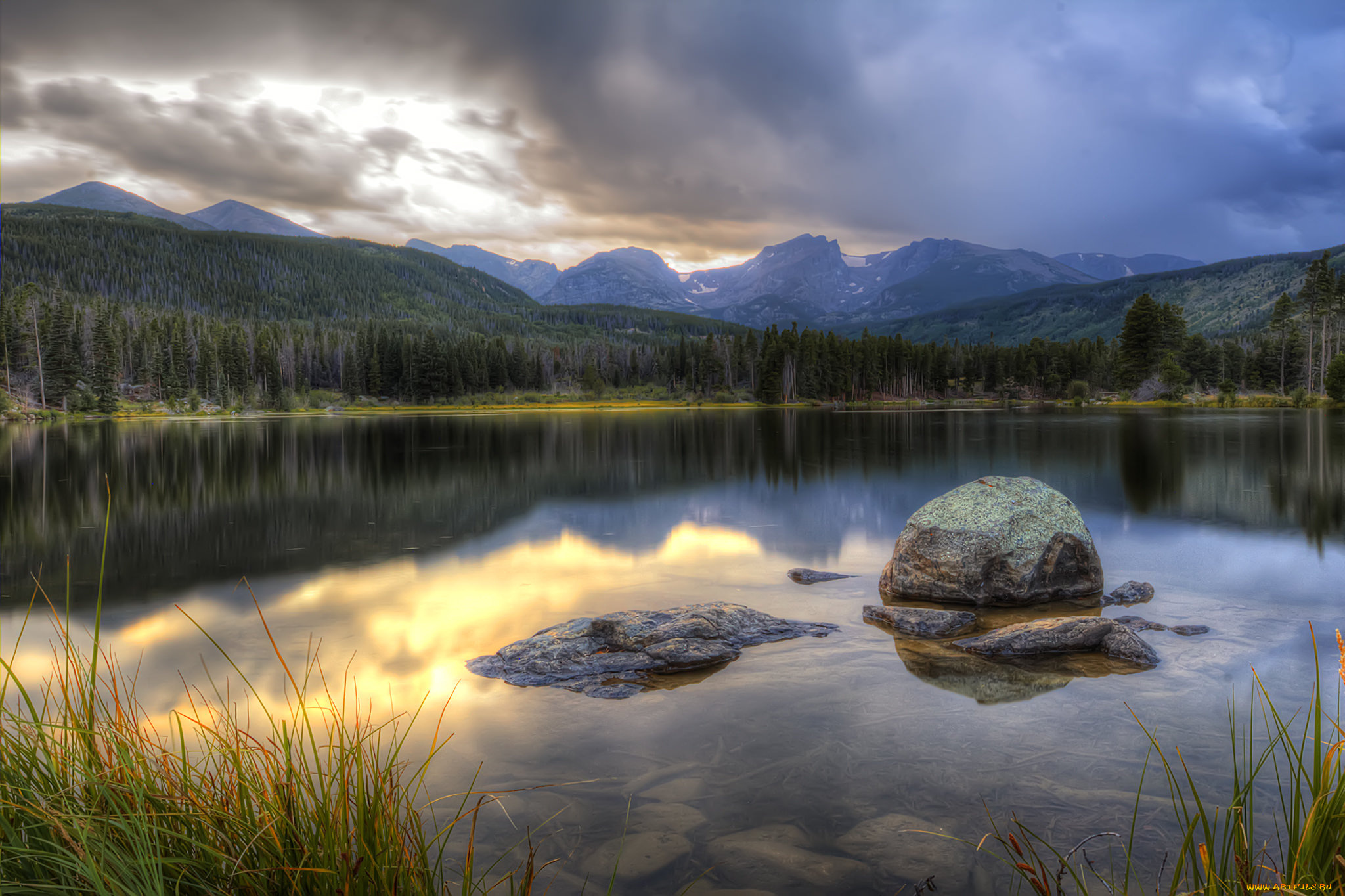 природа, реки, озера, горы, река, лес