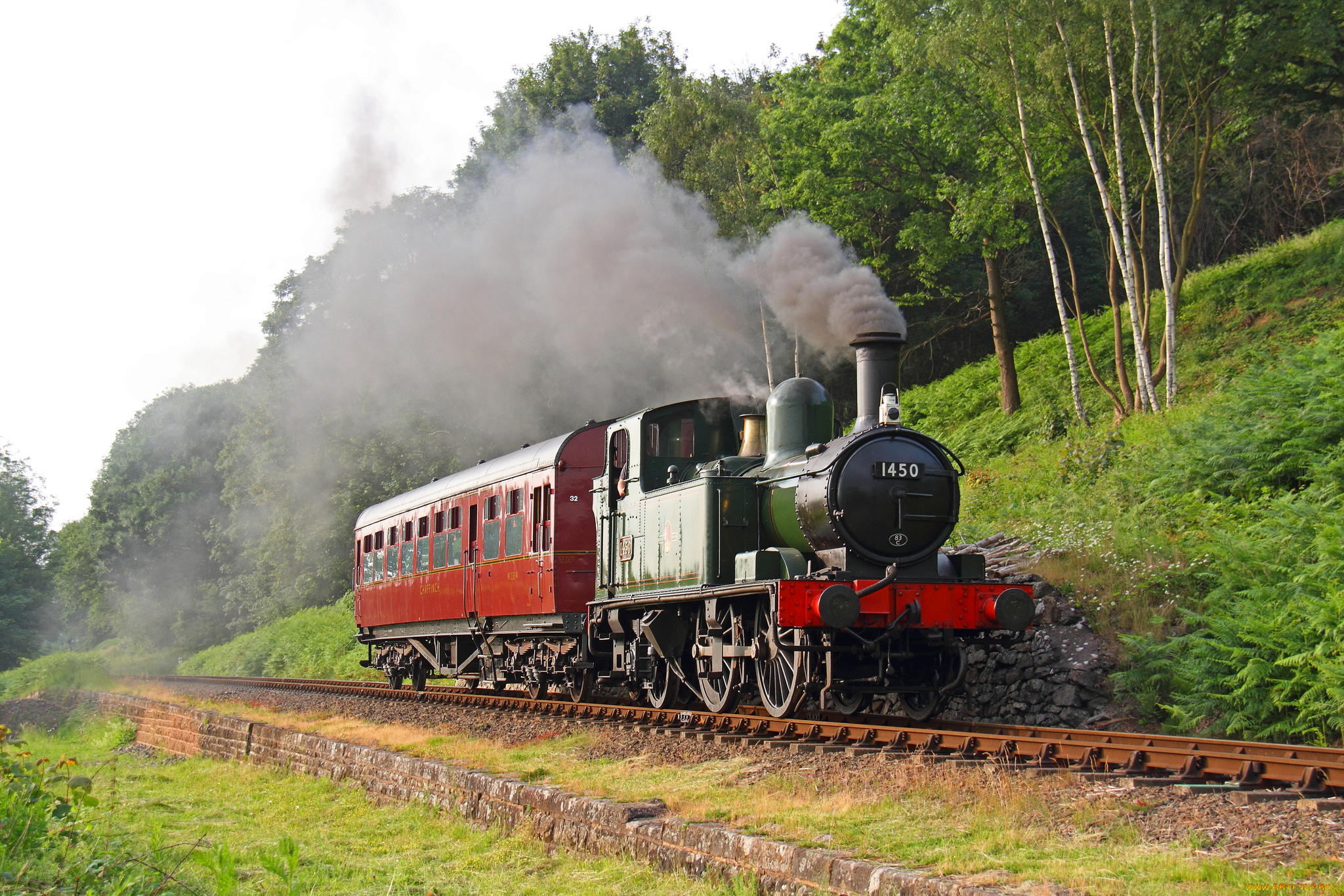 техника, паровозы, дорога, рельсы, паровоз, железная