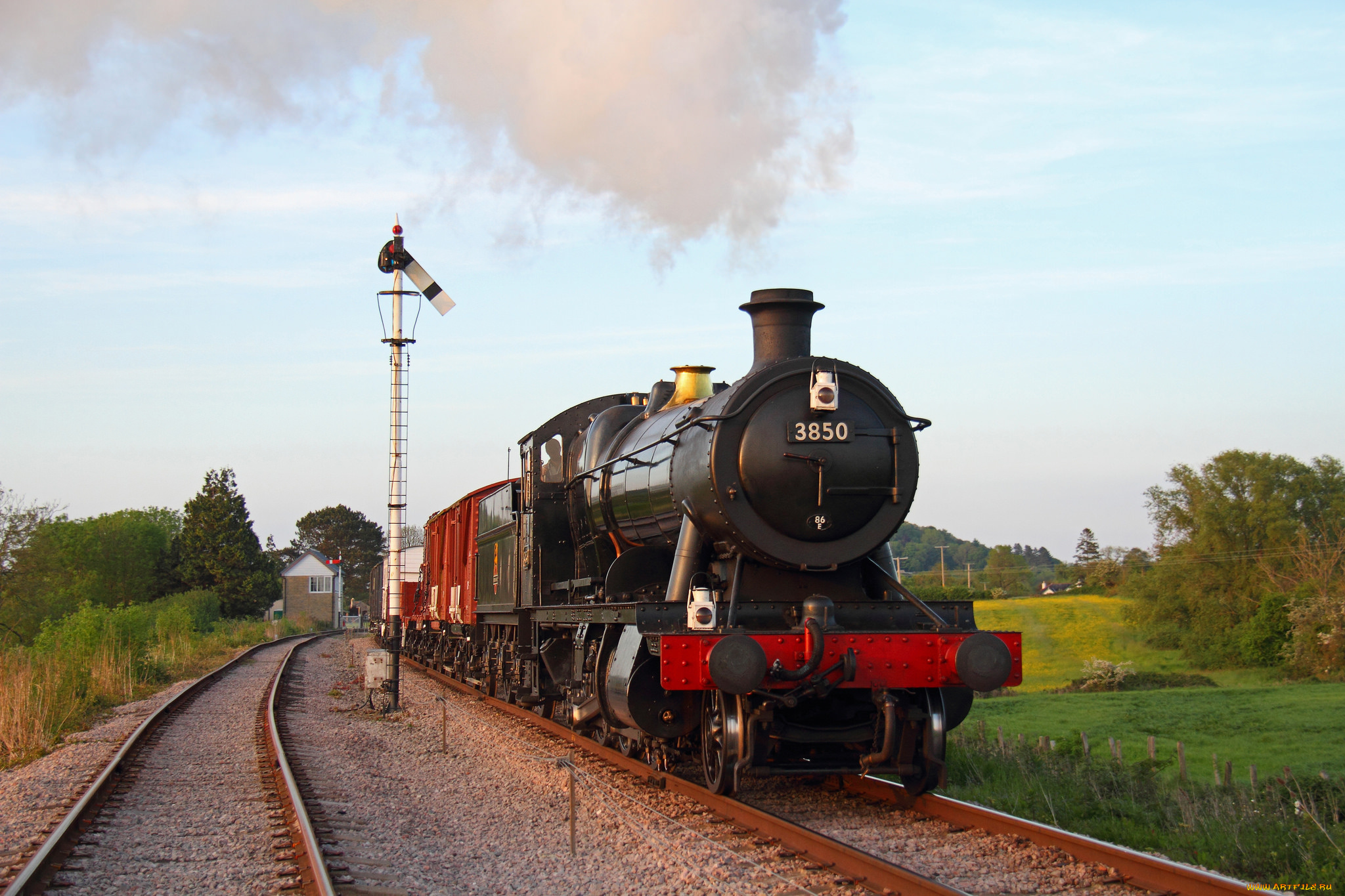 техника, паровозы, паровоз, дорога, рельсы, железная