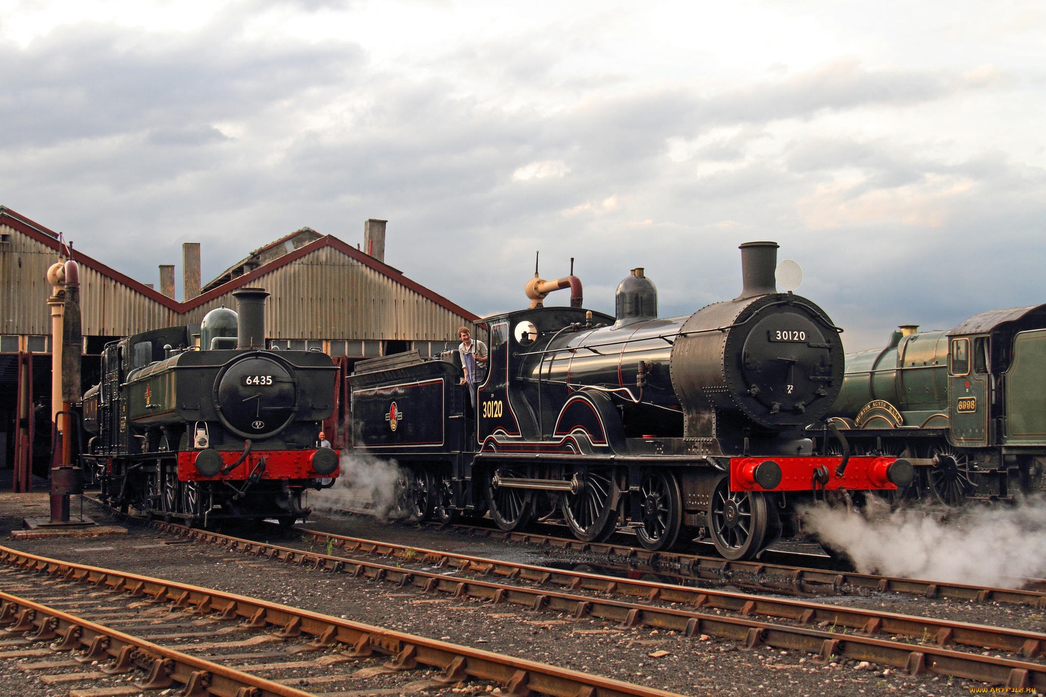 техника, паровозы, паровоз, дорога, рельсы, железная