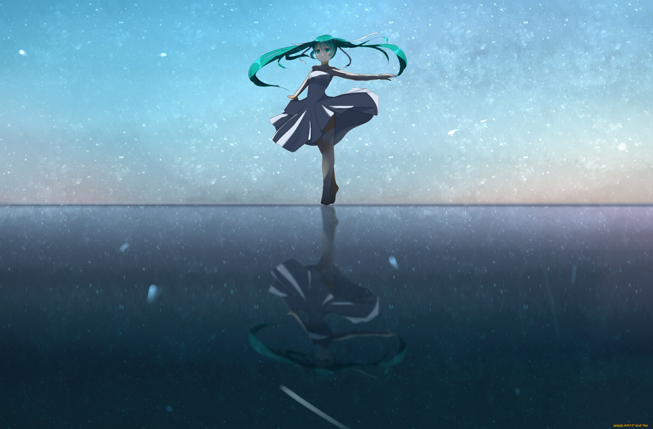 аниме, vocaloid, hatsune, miku, девочка