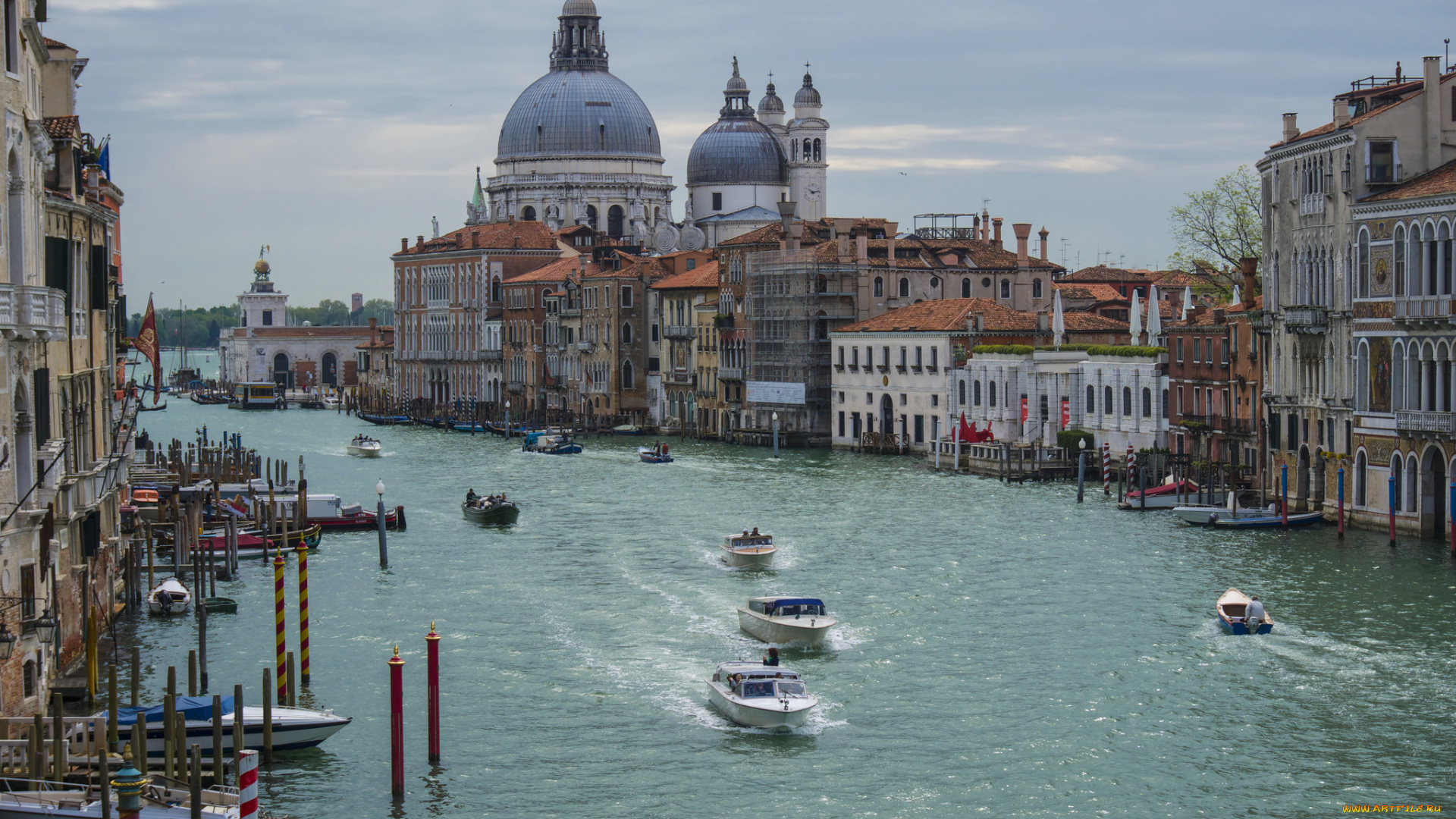 canal, grande, города, венеция, , италия, канал, дома